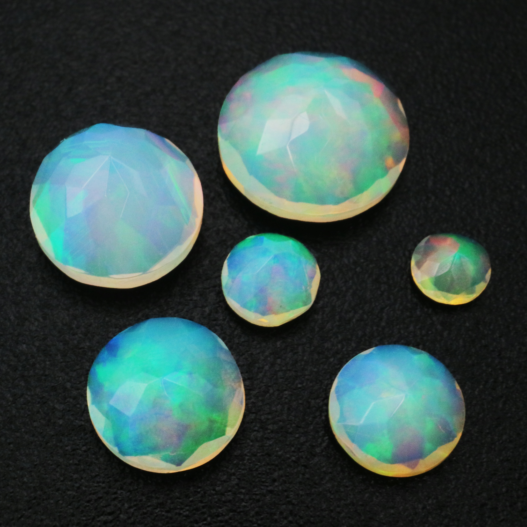 1Pcs Round Africa Opal October Birthstone Color Changing Faceted Cut AAA Grade Loose Gemstone Natural Semi Precious Stone DIY Jewelry Supplies 4110175 - Click Image to Close