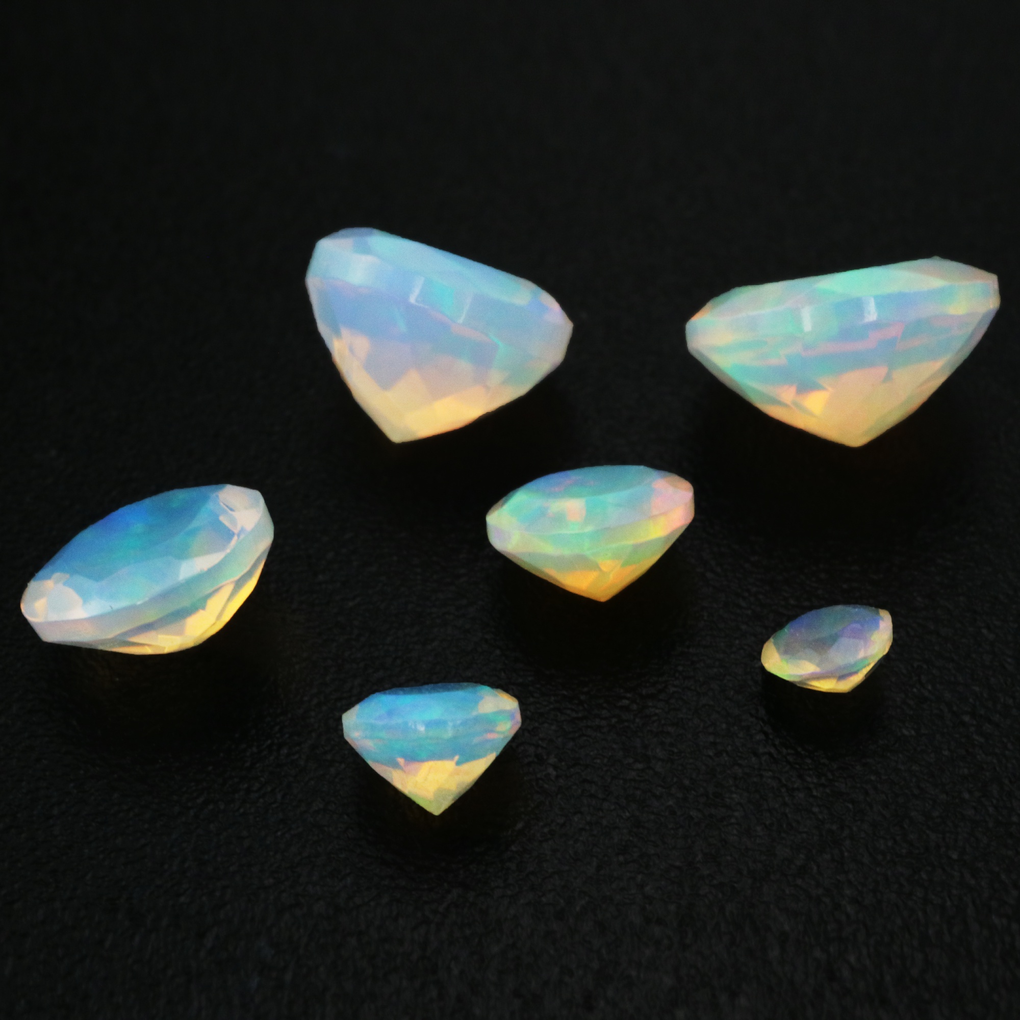 1Pcs Round Africa Opal October Birthstone Color Changing Faceted Cut AAA Grade Loose Gemstone Natural Semi Precious Stone DIY Jewelry Supplies 4110175 - Click Image to Close