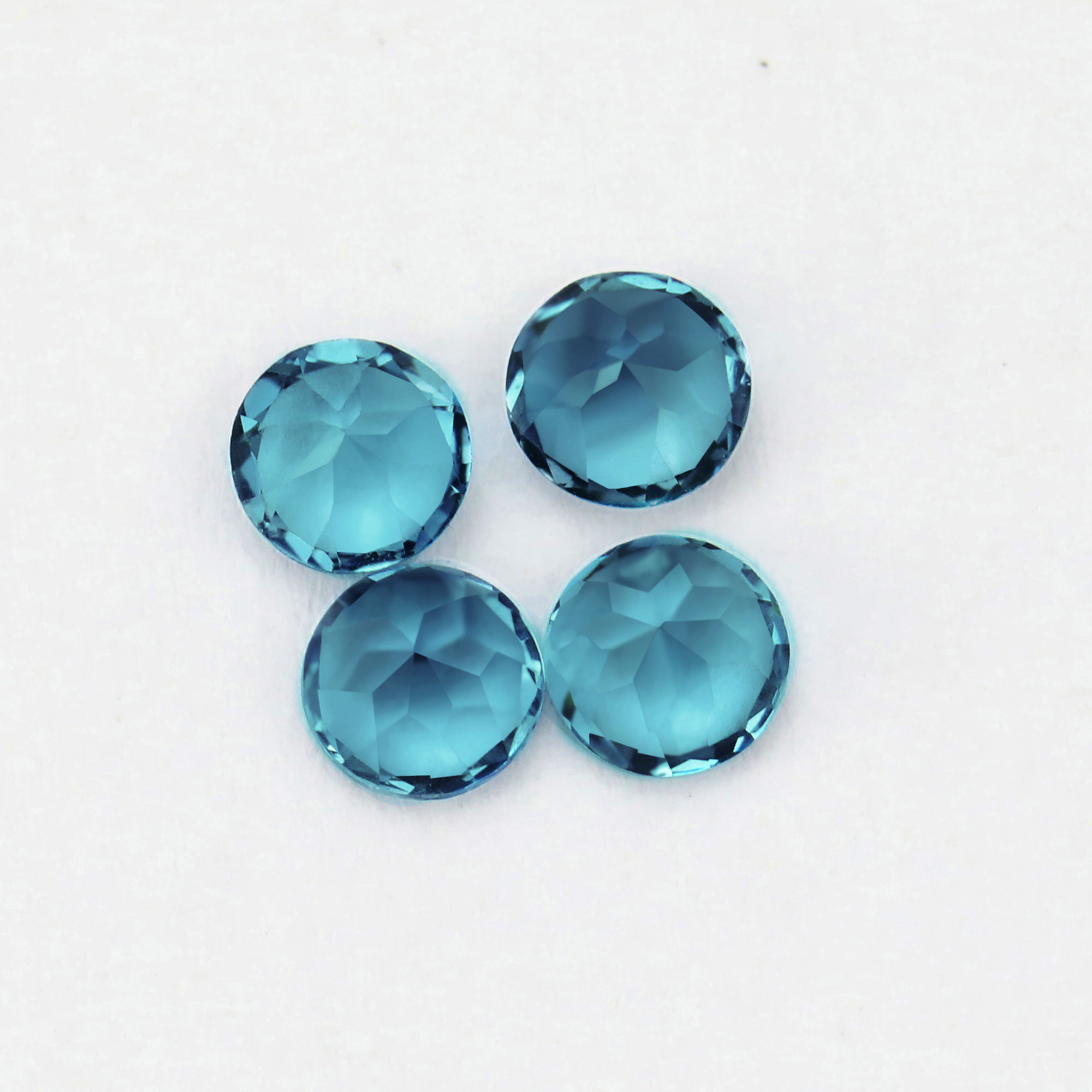 2-8MM Natural Round Faceted London Blue Topaz Gemstone November Birthstone DIY Loose Semi Precious Gemstone DIY Jewelry Supplies 4110177 - Click Image to Close