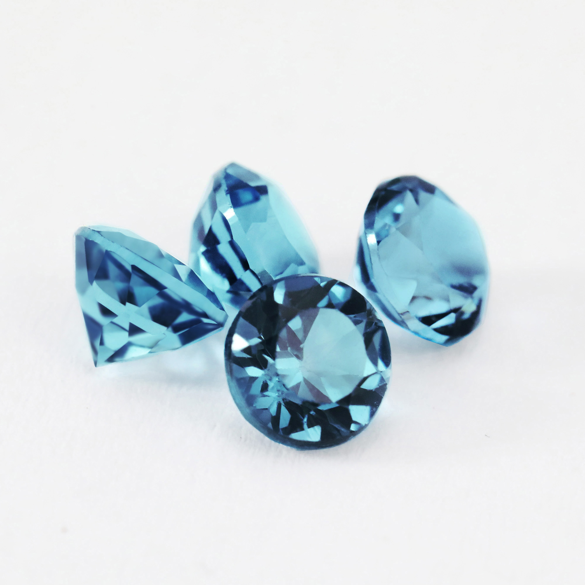 2-8MM Natural Round Faceted London Blue Topaz Gemstone November Birthstone DIY Loose Semi Precious Gemstone DIY Jewelry Supplies 4110177 - Click Image to Close
