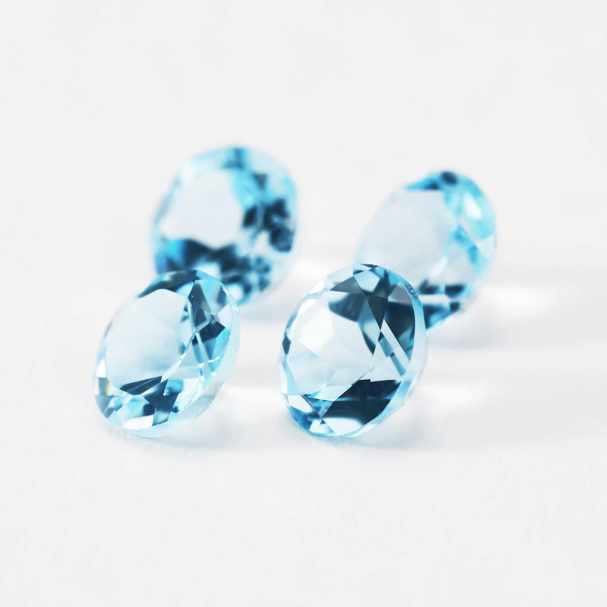 2-9MM Natural Round Faceted Sky Blue Topaz Gemstone November Birthstone DIY Loose Semi Precious Gemstone DIY Jewelry Supplies 4110178 - Click Image to Close