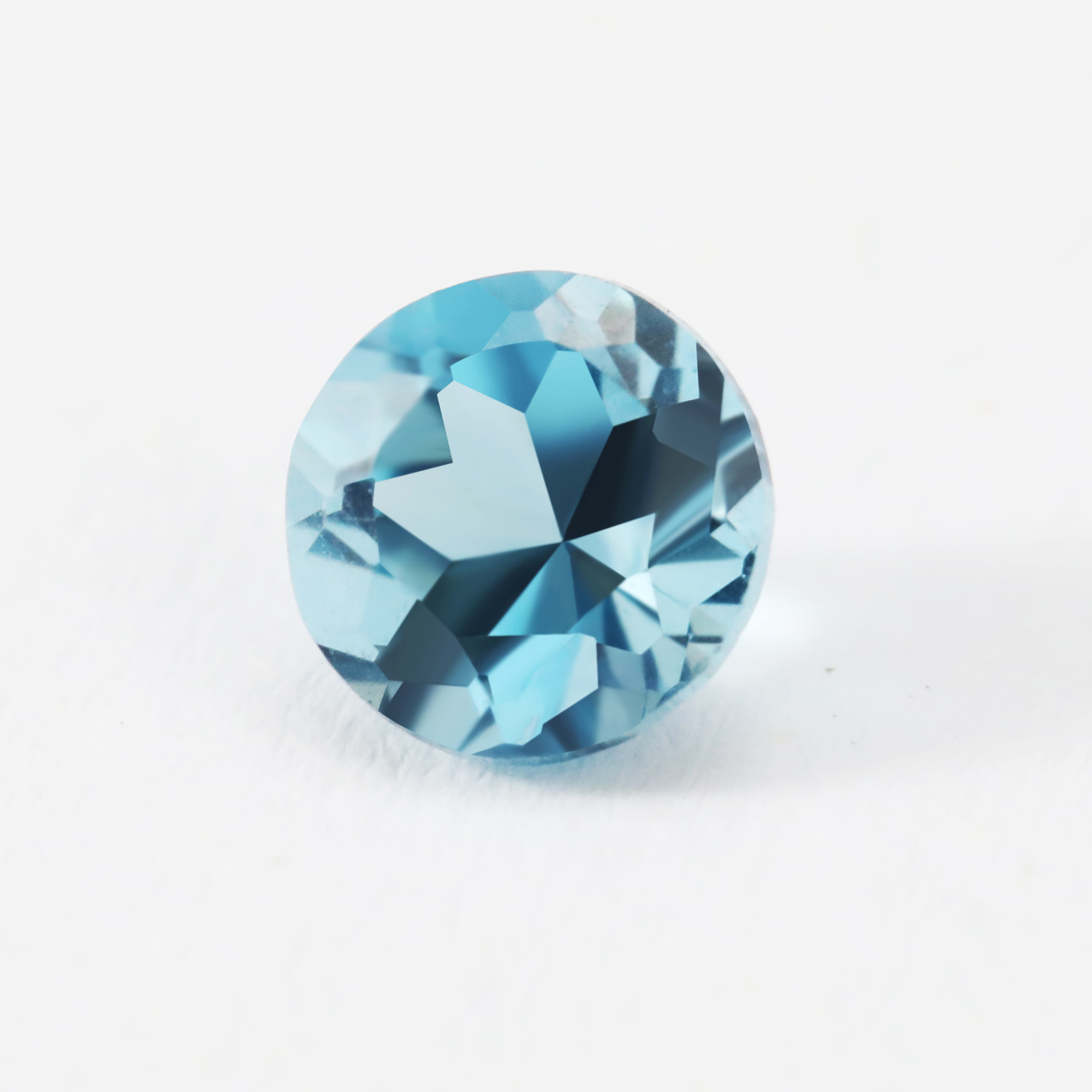 2-9MM Natural Round Faceted Sky Blue Topaz Gemstone November Birthstone DIY Loose Semi Precious Gemstone DIY Jewelry Supplies 4110178 - Click Image to Close