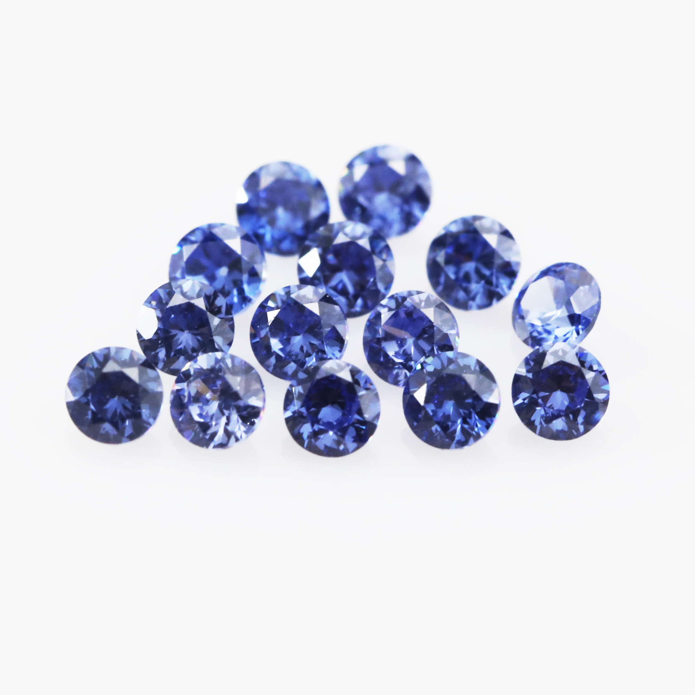 5Pcs March May December Imitation Birthstone Round Faceted Cubic Zirconia CZ Stone DIY Loose Stone Supplies 4110183-2 - Click Image to Close