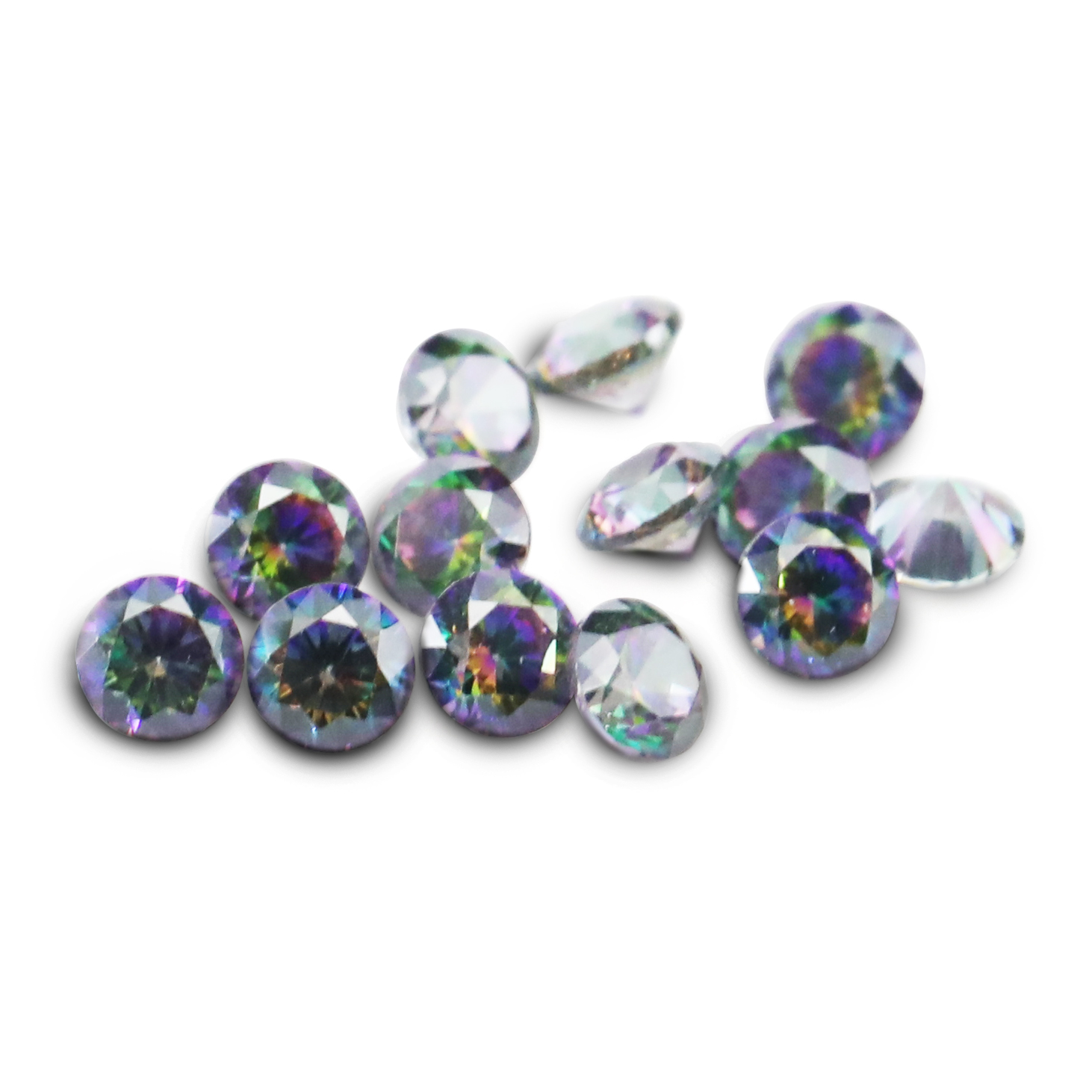 50Pcs 2MM Imitation Birthstone Round Faceted Color Cubic Zirconia CZ Stone DIY Loose Stone Supplies 4110183-2MM - Click Image to Close
