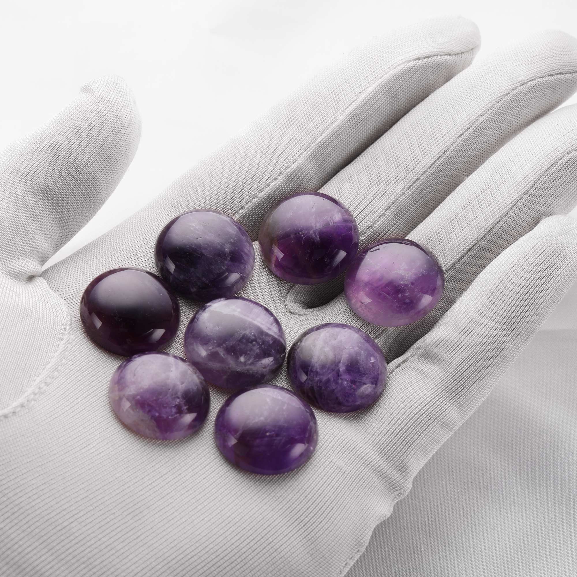 5Pcs 20MM Round Dog Teeth Amethyst Cabochon,February Birthstone,Purple Semi Precious Gemstone DIY Jewelry Supplies 4110184 - Click Image to Close