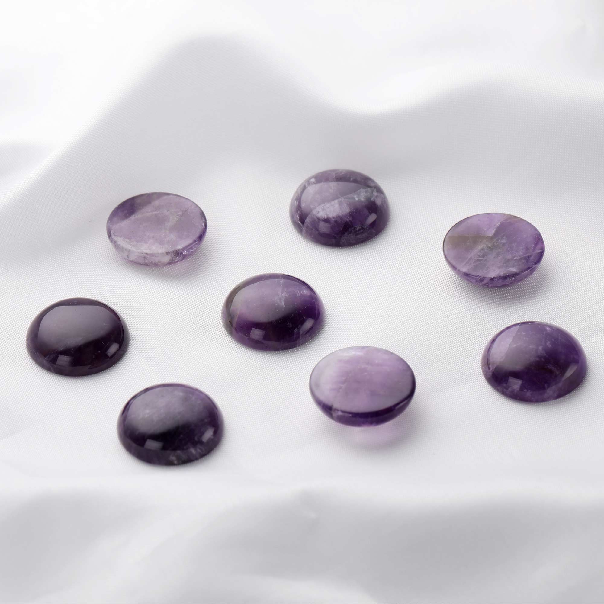 5Pcs 20MM Round Dog Teeth Amethyst Cabochon,February Birthstone,Purple Semi Precious Gemstone DIY Jewelry Supplies 4110184 - Click Image to Close