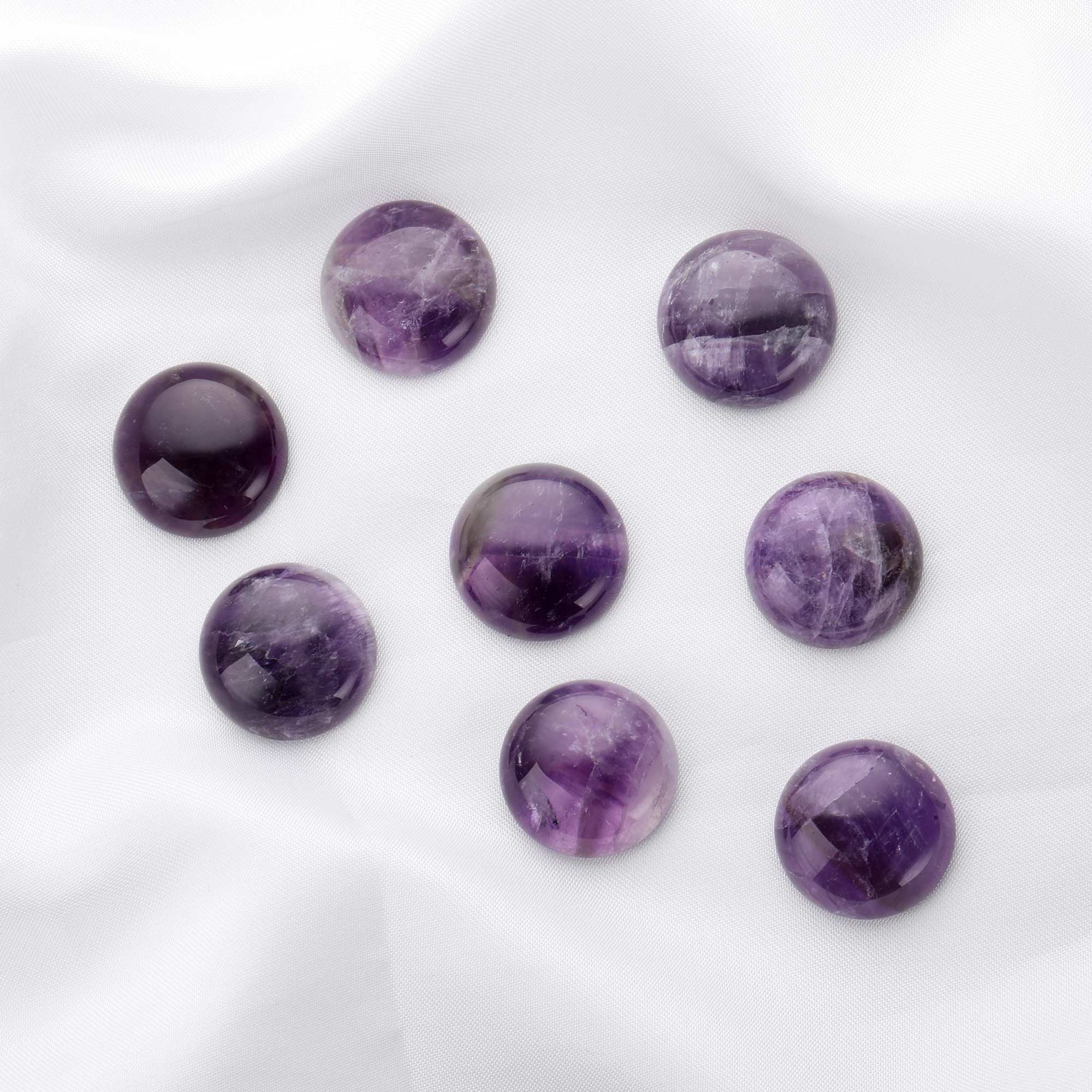 5Pcs 20MM Round Dog Teeth Amethyst Cabochon,February Birthstone,Purple Semi Precious Gemstone DIY Jewelry Supplies 4110184 - Click Image to Close