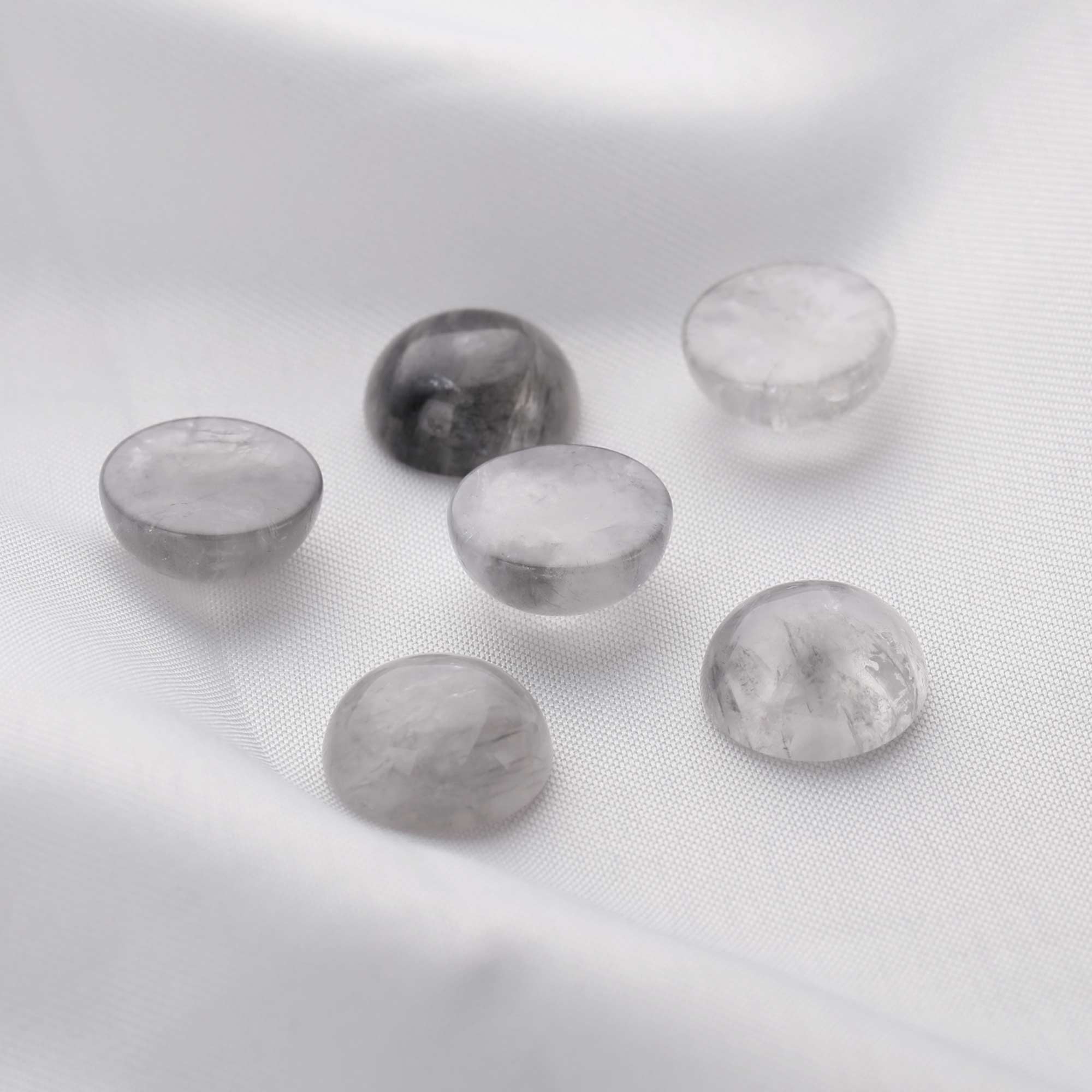 5Pcs 12MM Round Gray Cloudy Quartz Cabochon,Somky Quartz Dark Semi Precious Gemstone DIY Jewelry Supplies 4110186 - Click Image to Close