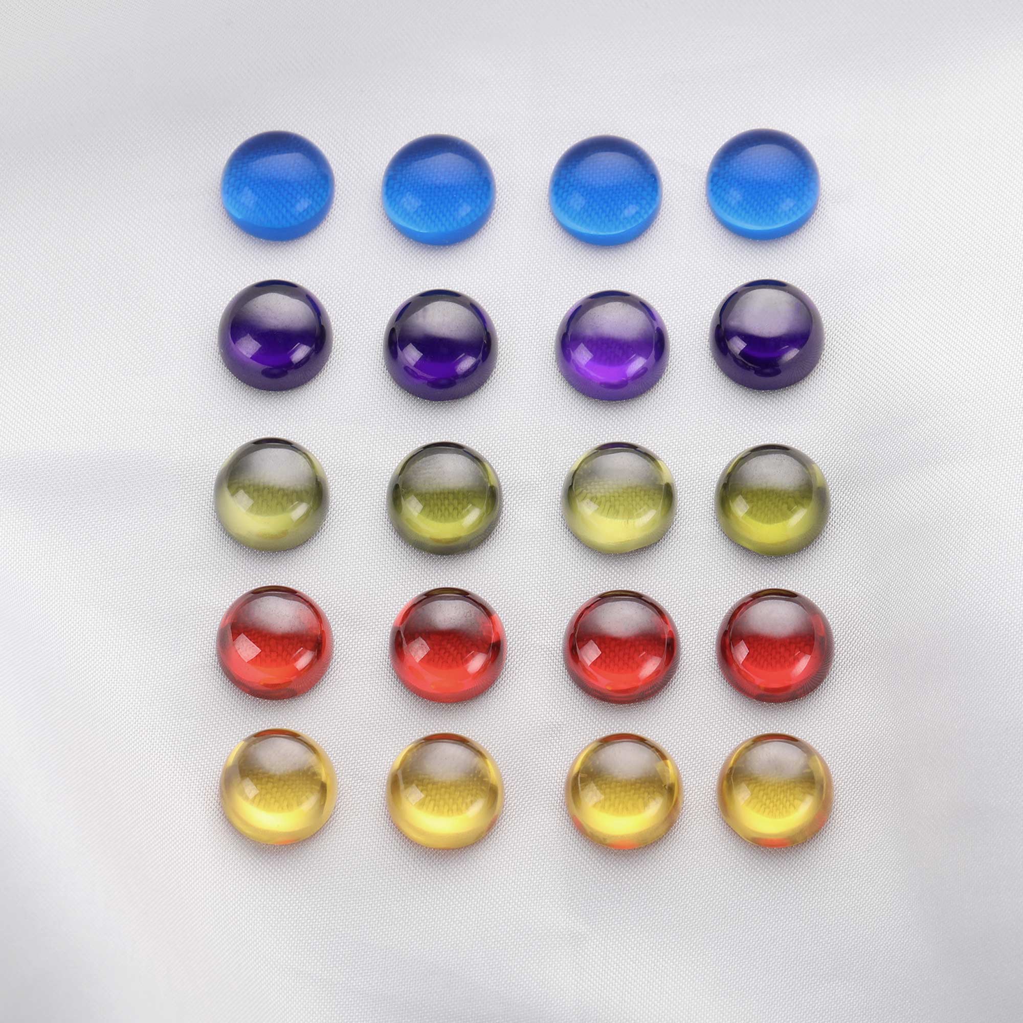 5Pcs 12MM Round Cubic Zirconia Cabochon,Blue Yellow Green Purple Semi Precious Gemstone DIY Jewelry Supplies 4110188 - Click Image to Close