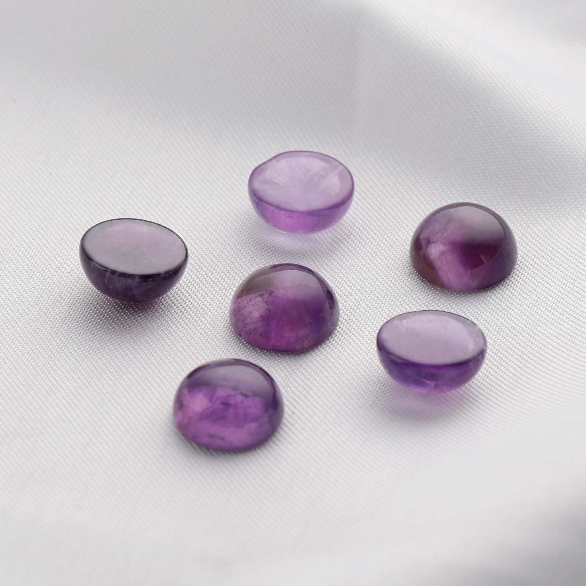 5Pcs 10MM Round Amethyst Cabochon,February Birthstone, Purple Semi Precious Gemstone DIY Jewelry Supplies 4110191 - Click Image to Close