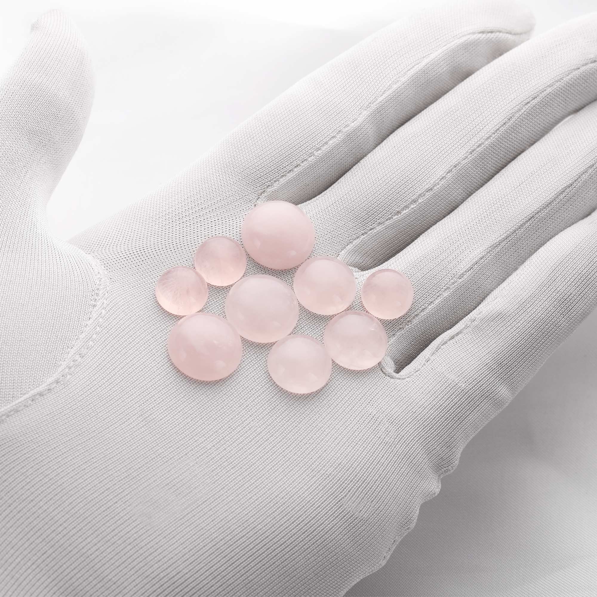 5Pcs Round Pink Rose Quartz Cabochon,October Birthstone Semi Precious Gemstone DIY Jewelry Supplies 4110194 - Click Image to Close