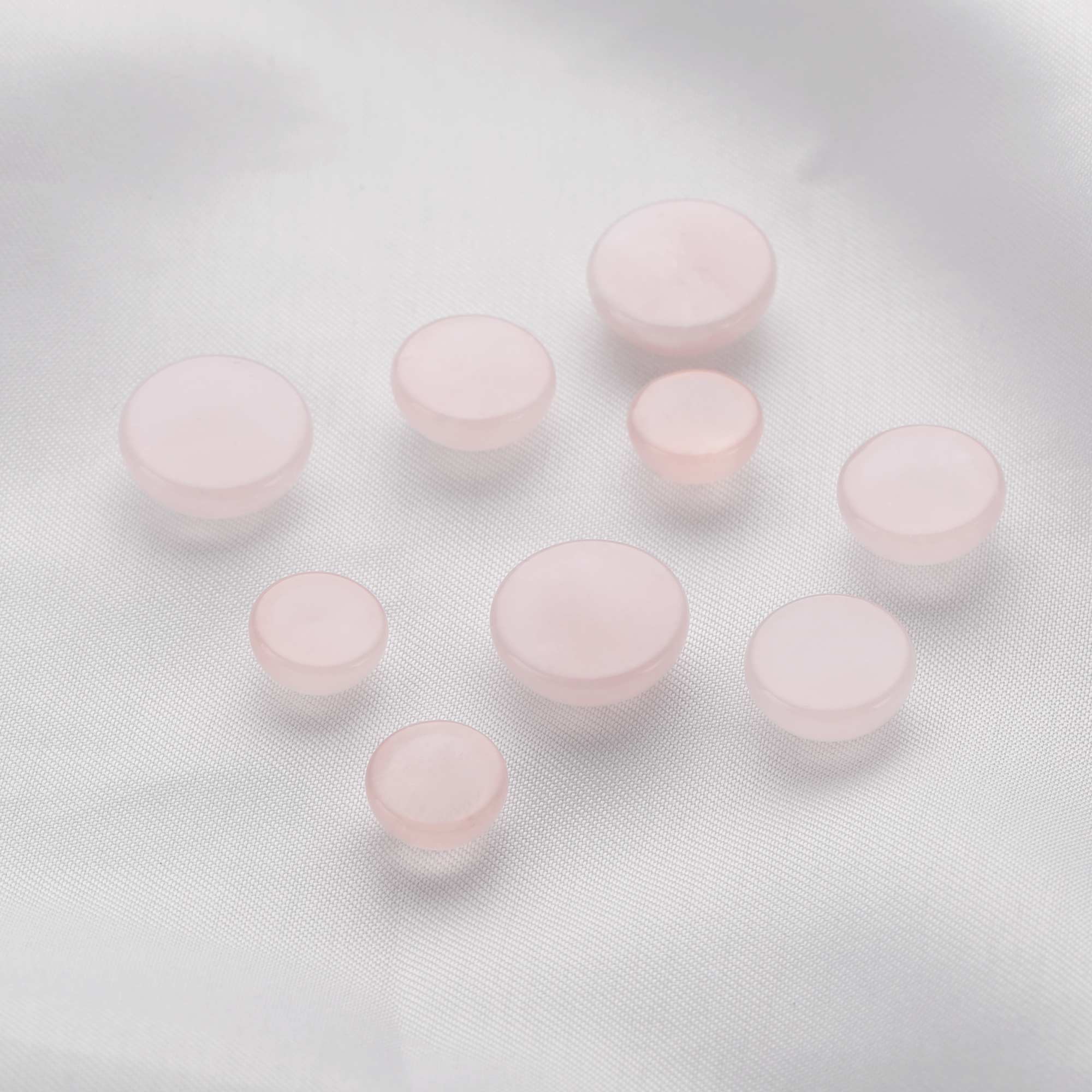 5Pcs Round Pink Rose Quartz Cabochon,October Birthstone Semi Precious Gemstone DIY Jewelry Supplies 4110194 - Click Image to Close