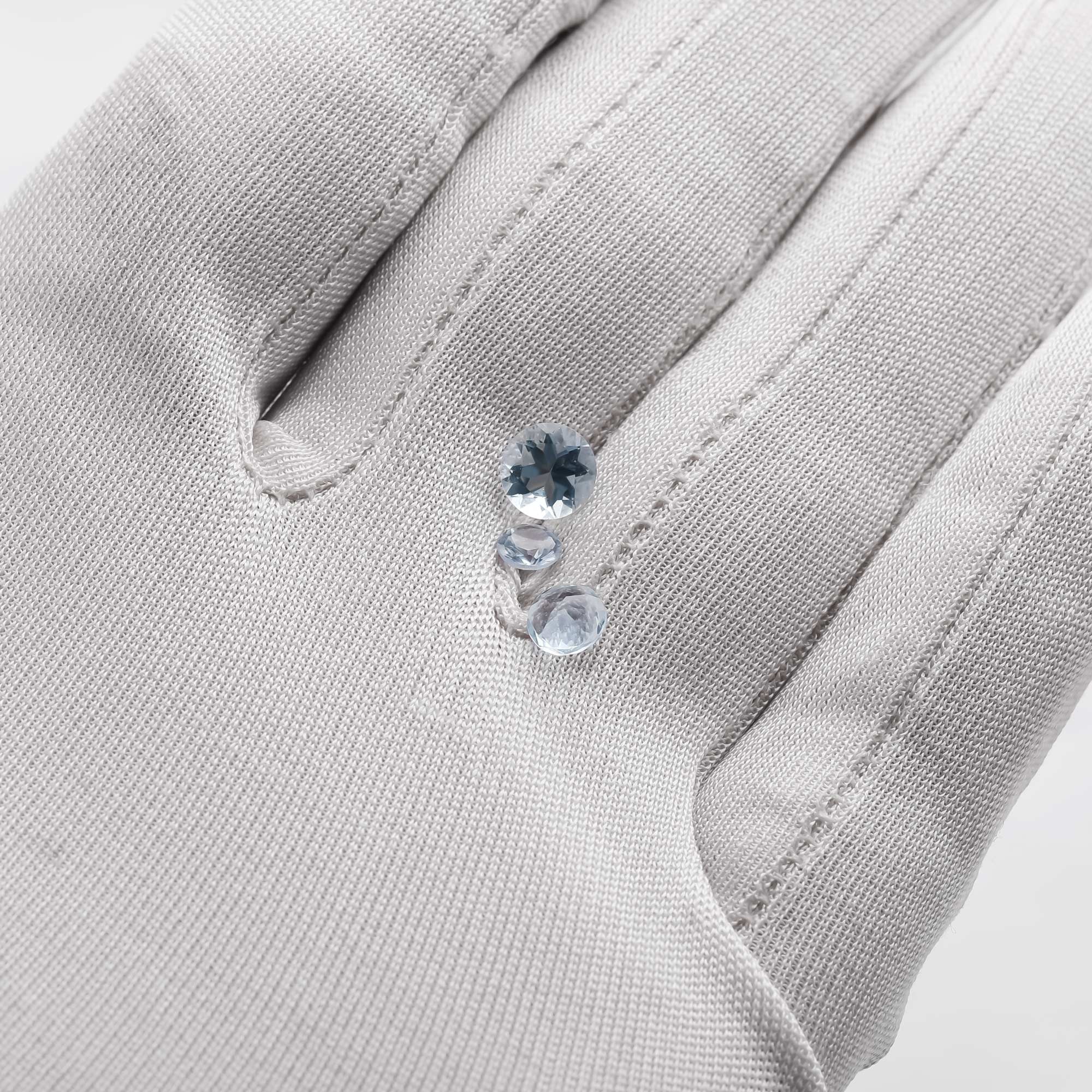 Nature Faceted Round Aquamarine Gemstone,March Birthstone,Light Blue Gemstone,DIY Jewelry Supplies - Click Image to Close