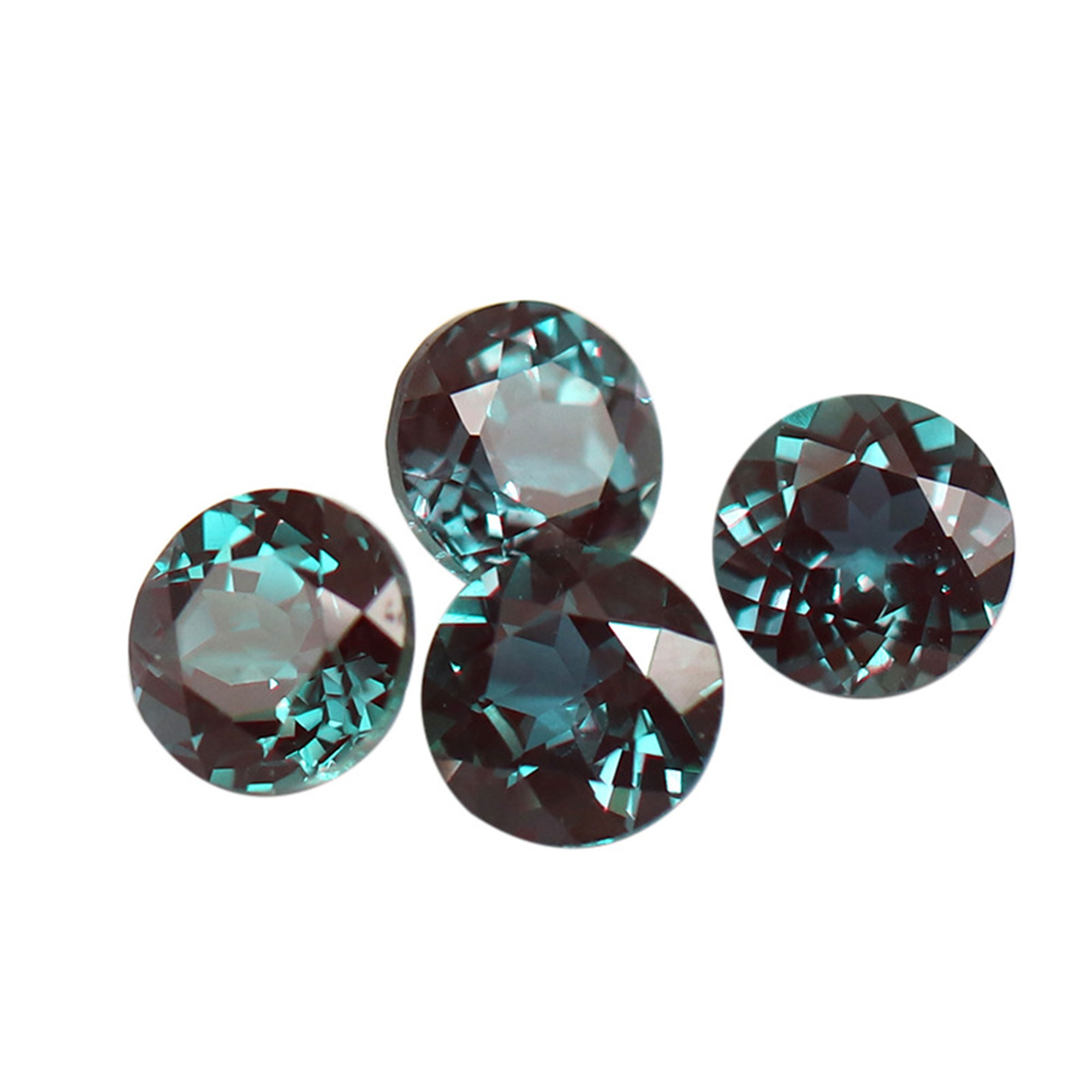 Lab Grown Alexandrite Faceted Gemstone,Round Color Change Stone,June Birthstone,DIY Loose Gemstone Supplies 4110200 - Click Image to Close