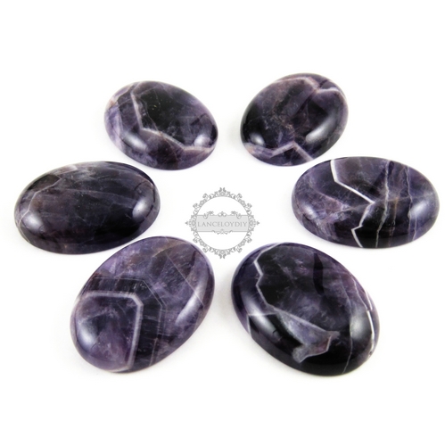 5pcs 30x40mm large oval natural dog tooth amethyst cabochon,amethystine cabs 4120022 - Click Image to Close