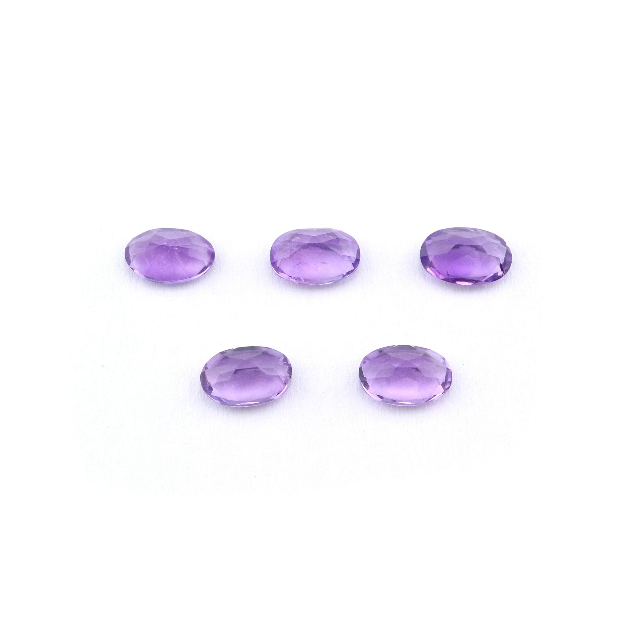 1Pcs Oval Purple Amethyst February Birthstone Faceted Cut Loose Gemstone Natural Semi Precious Stone DIY Jewelry Supplies 4120123