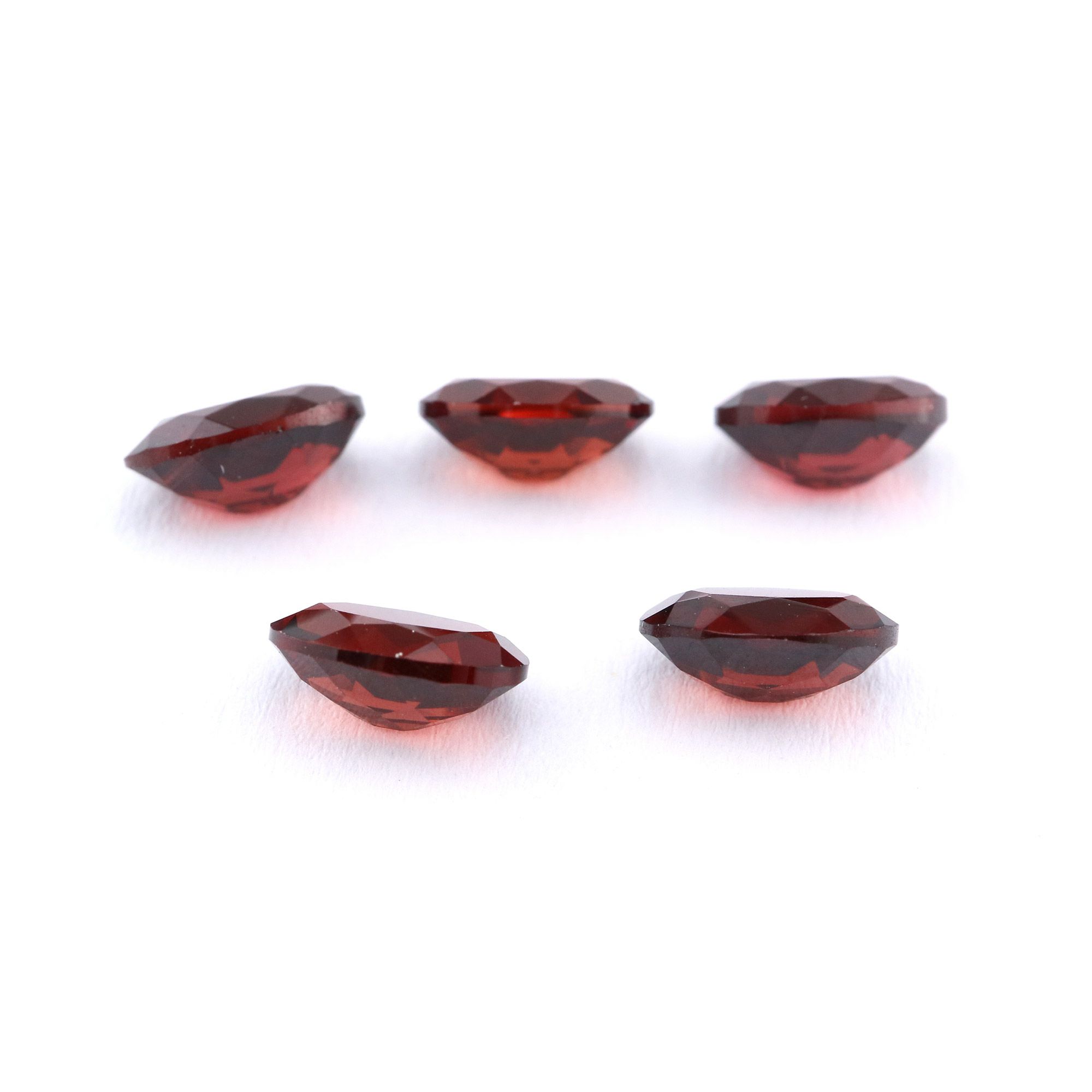5Pcs Oval Red Garnet January Birthstone Faceted Cut Loose Gemstone Natural Semi Precious Stone DIY Jewelry Supplies 4120124 - Click Image to Close