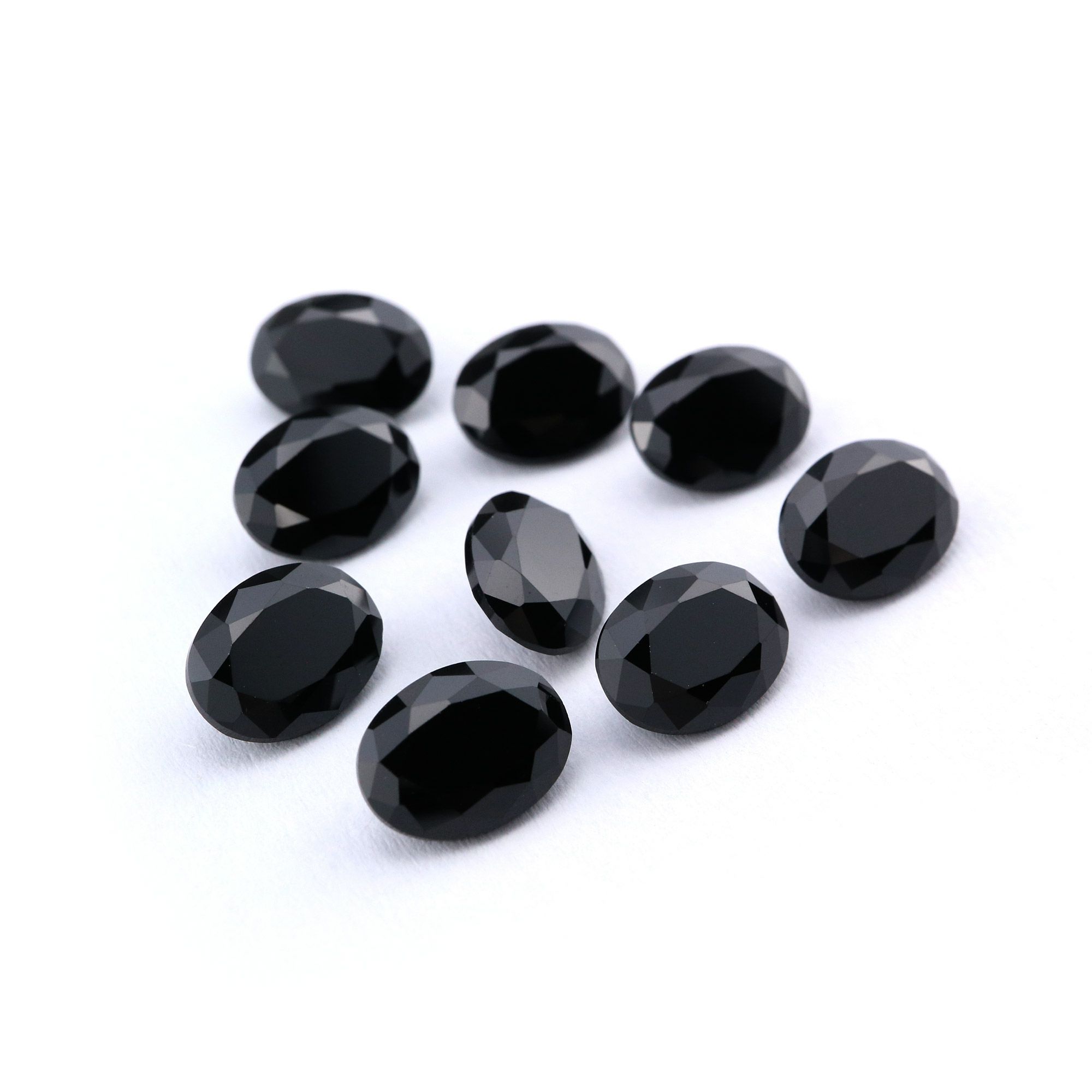 1Pcs Oval Black Spinel Faceted Cut Loose Gemstone Natural Semi Precious Stone DIY Jewelry Supplies 4120125 - Click Image to Close