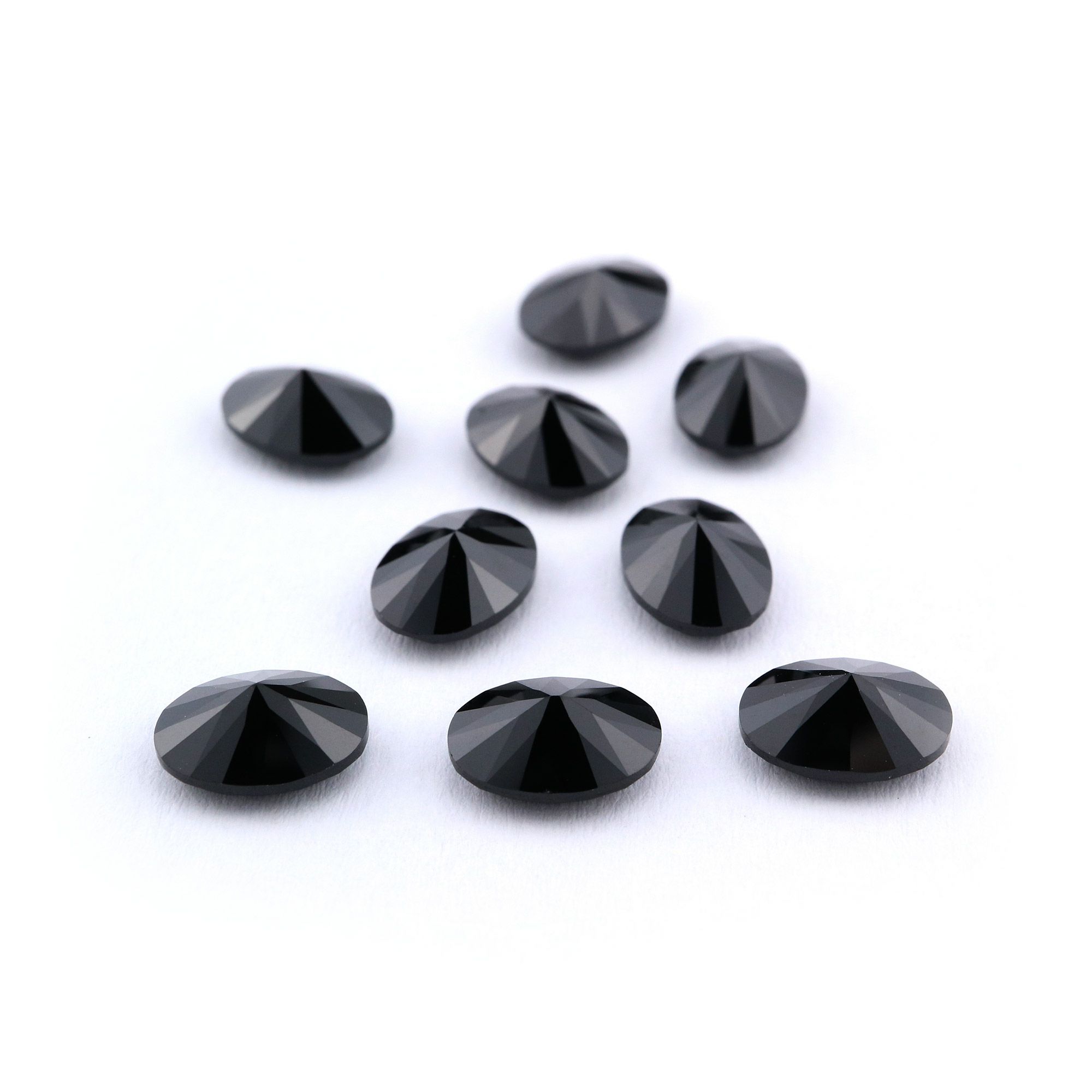5Pcs Oval Black Spinel Faceted Cut Loose Gemstone Natural Semi Precious Stone DIY Jewelry Supplies 4120125 - Click Image to Close