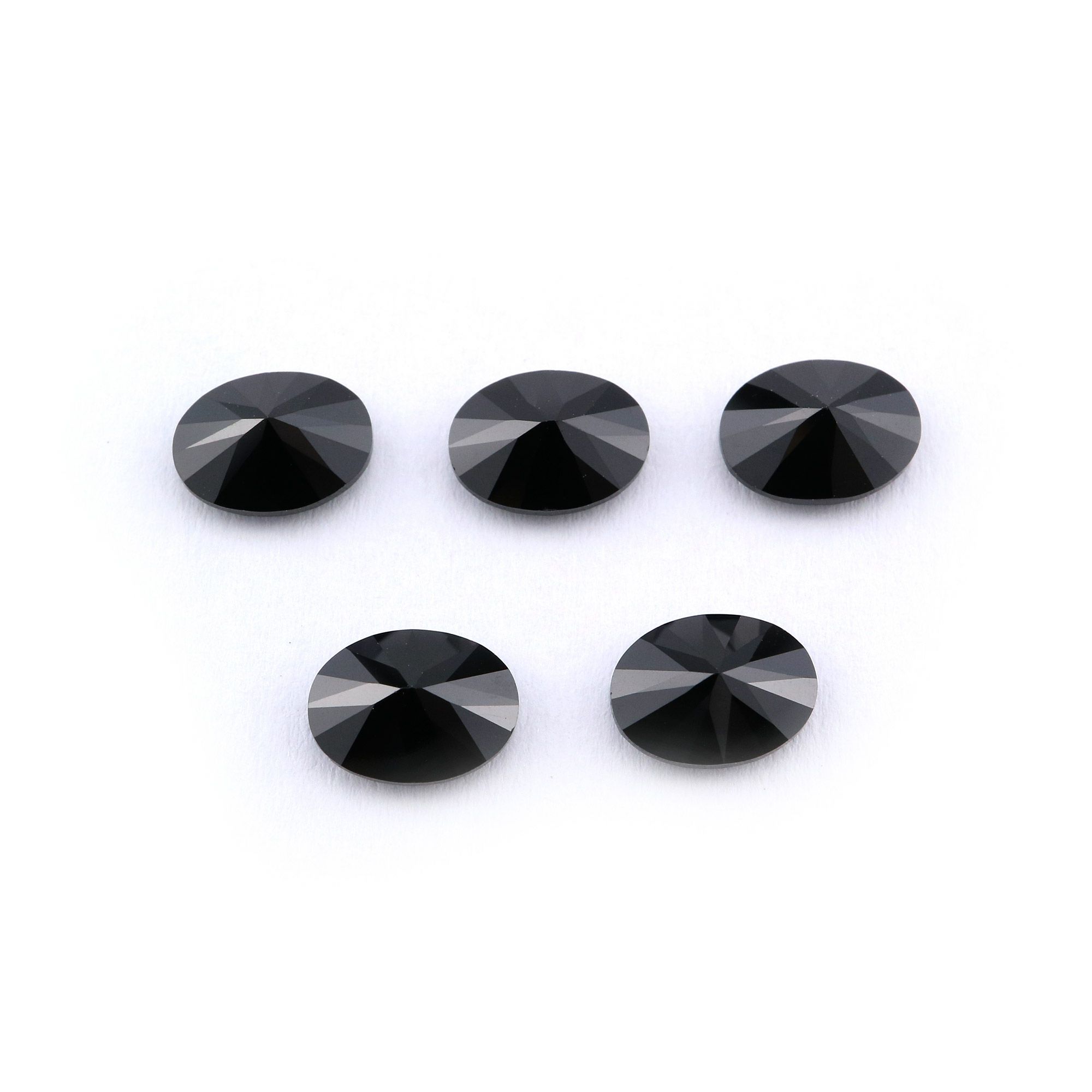 5Pcs Oval Black Spinel Faceted Cut Loose Gemstone Natural Semi Precious Stone DIY Jewelry Supplies 4120125 - Click Image to Close