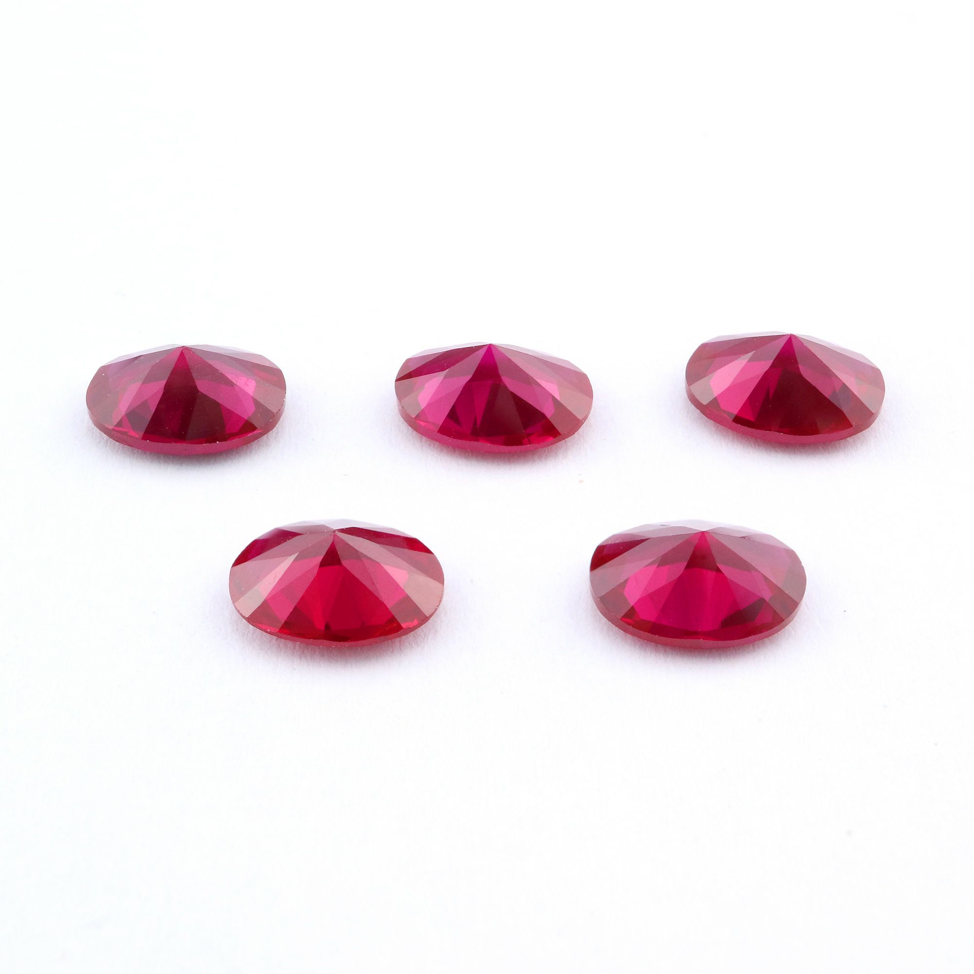 1Pcs Lab Created Oval Ruby July Birthstone Red Faceted Loose Gemstone DIY Jewelry Supplies 4120126 - Click Image to Close