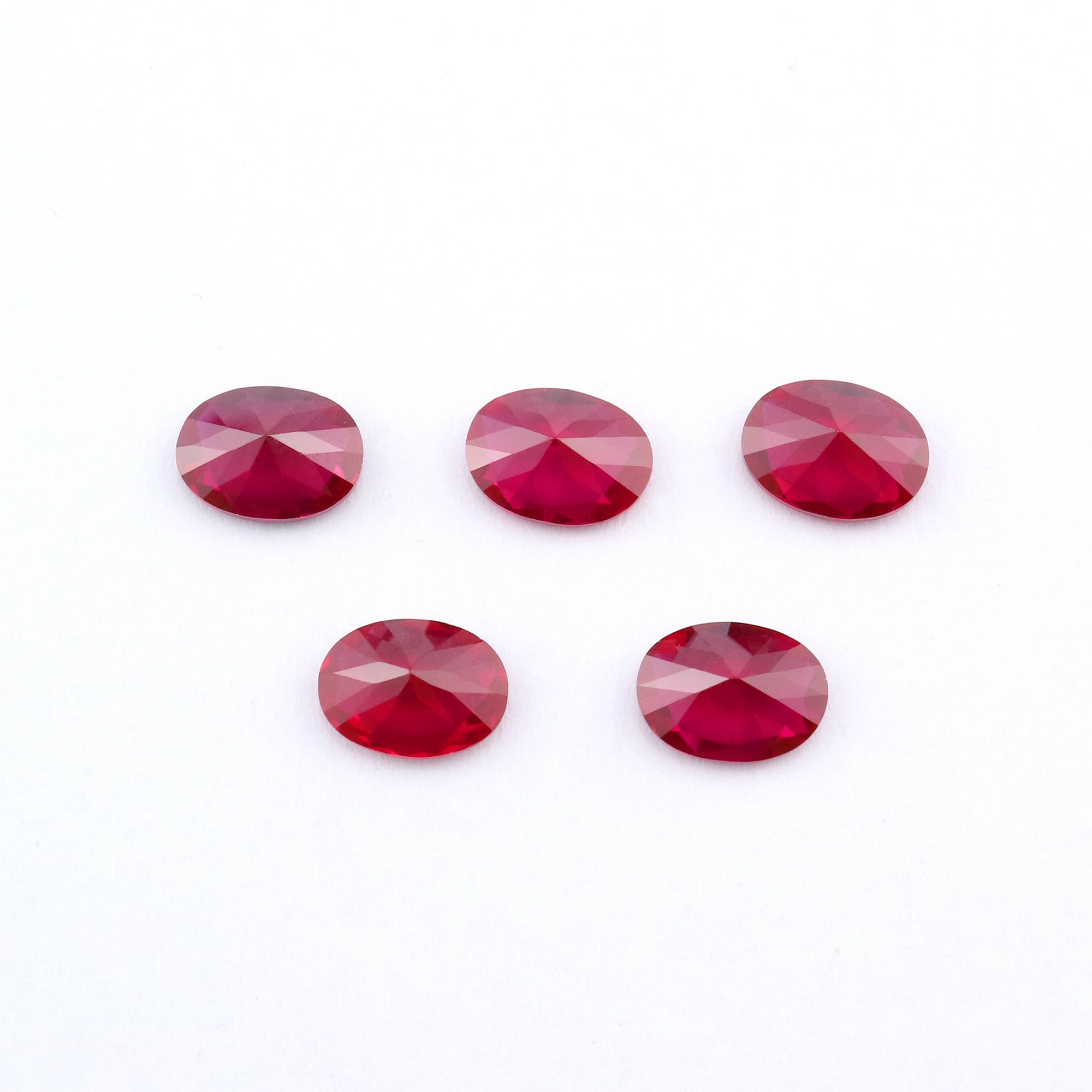 1Pcs Lab Created Oval Ruby July Birthstone Red Faceted Loose Gemstone DIY Jewelry Supplies 4120126 - Click Image to Close