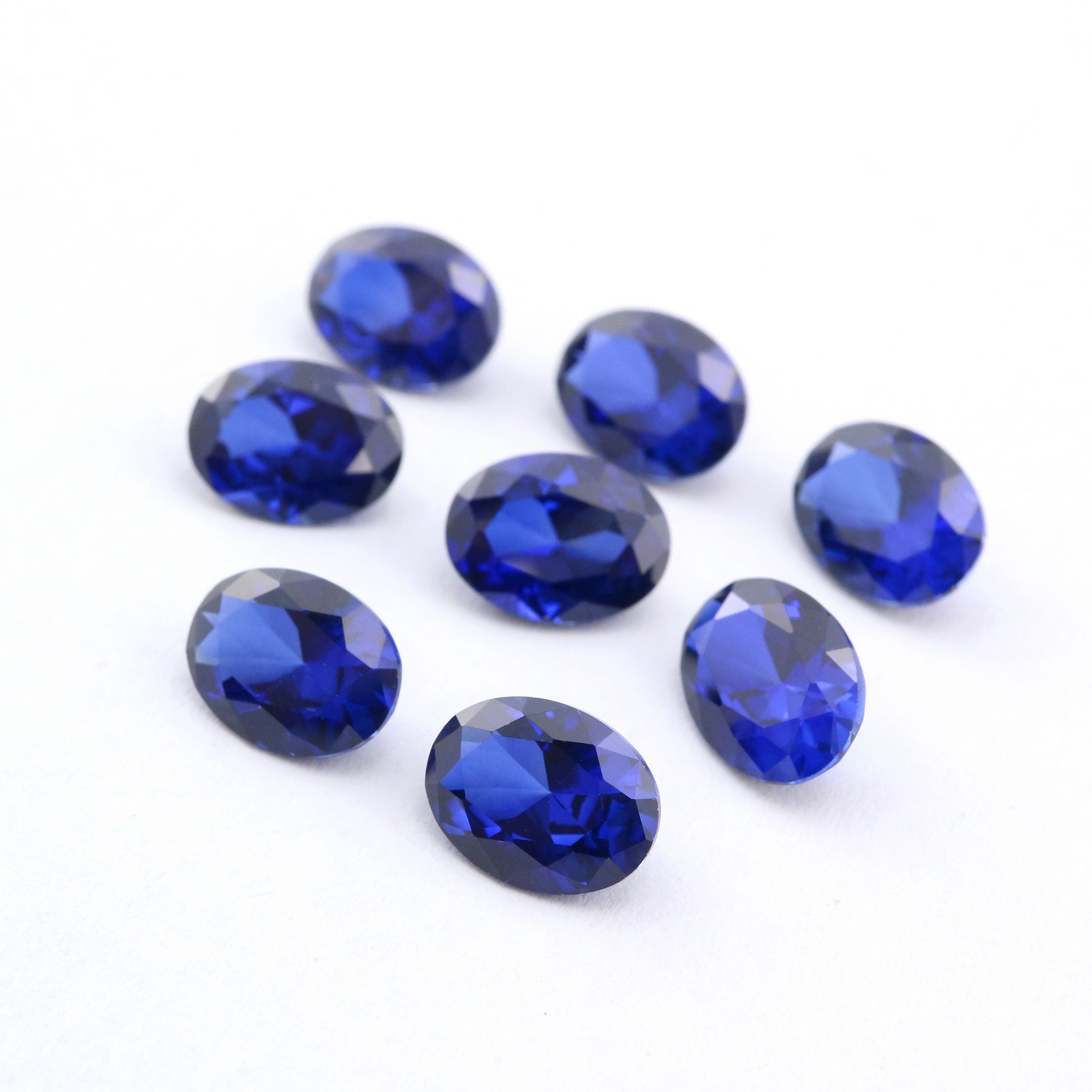 1Pcs Lab Created Oval Sapphire September Birthstone Blue Faceted Loose Gemstone DIY Jewelry Supplies 4120127 - Click Image to Close