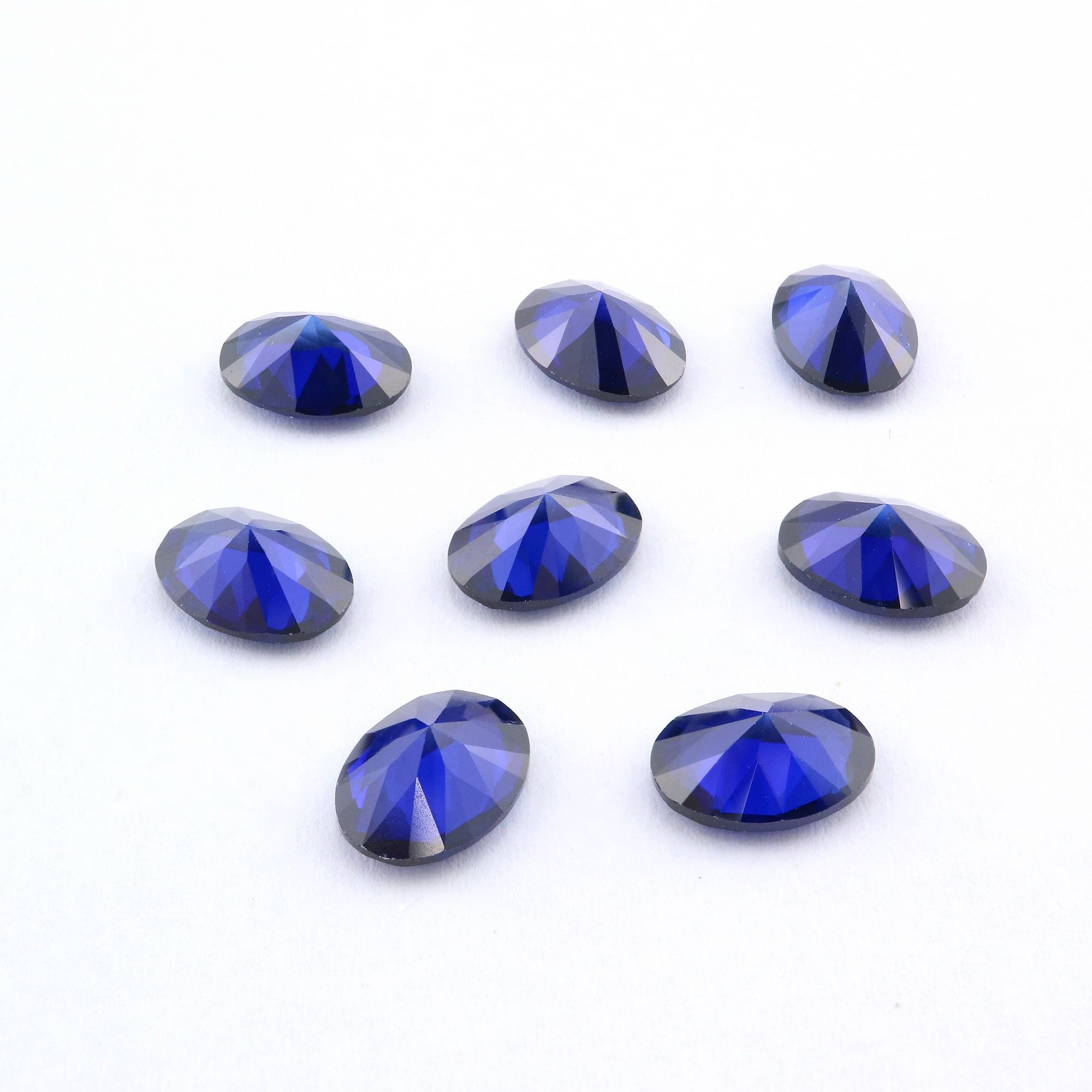 5Pcs Lab Created Oval Sapphire September Birthstone Blue Faceted Loose Gemstone DIY Jewelry Supplies 4120127 - Click Image to Close