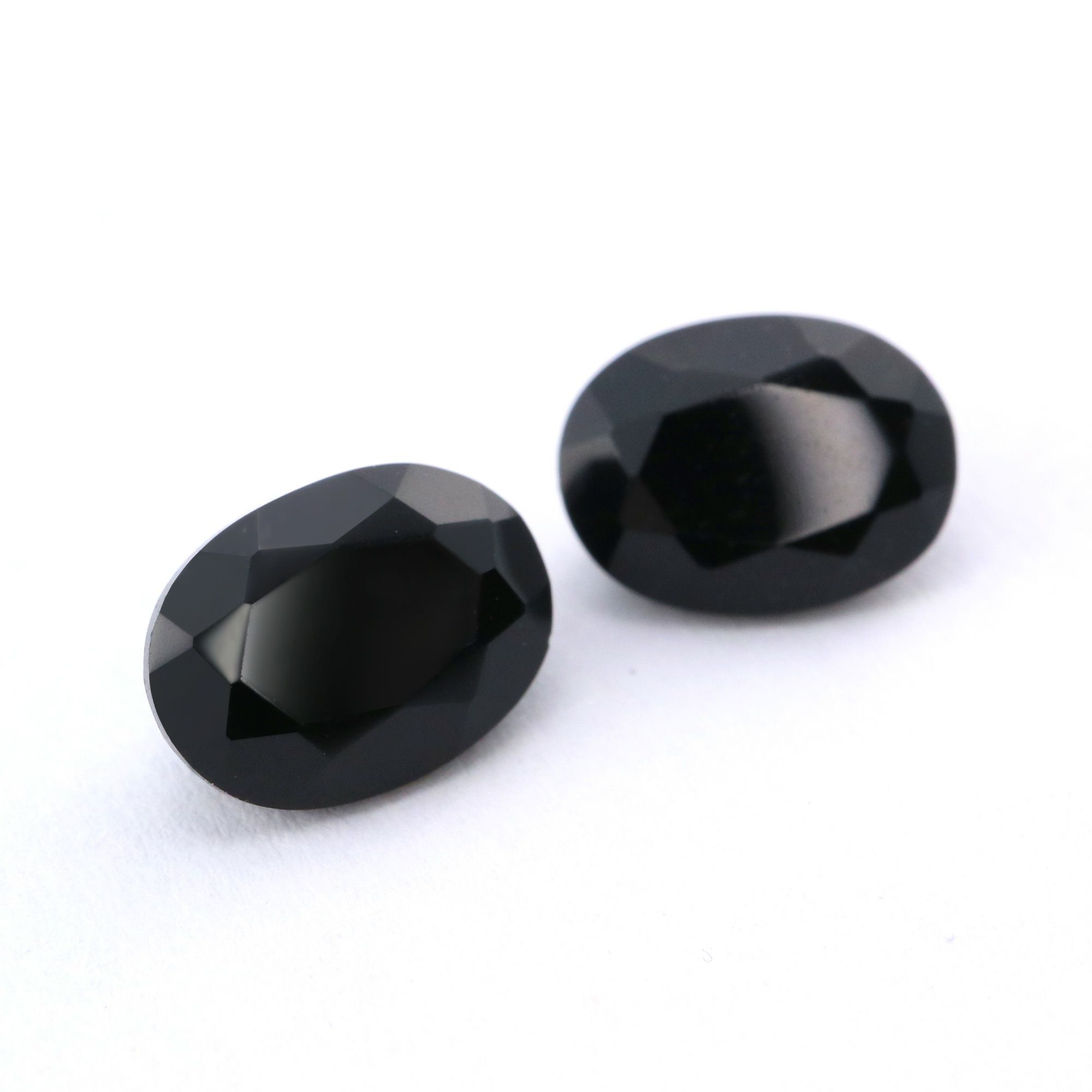 1Pcs Natural Oval Black Onyx Faceted Cut Loose Gemstone Nature Semi Precious Stone DIY Jewelry Supplies 4120129 - Click Image to Close