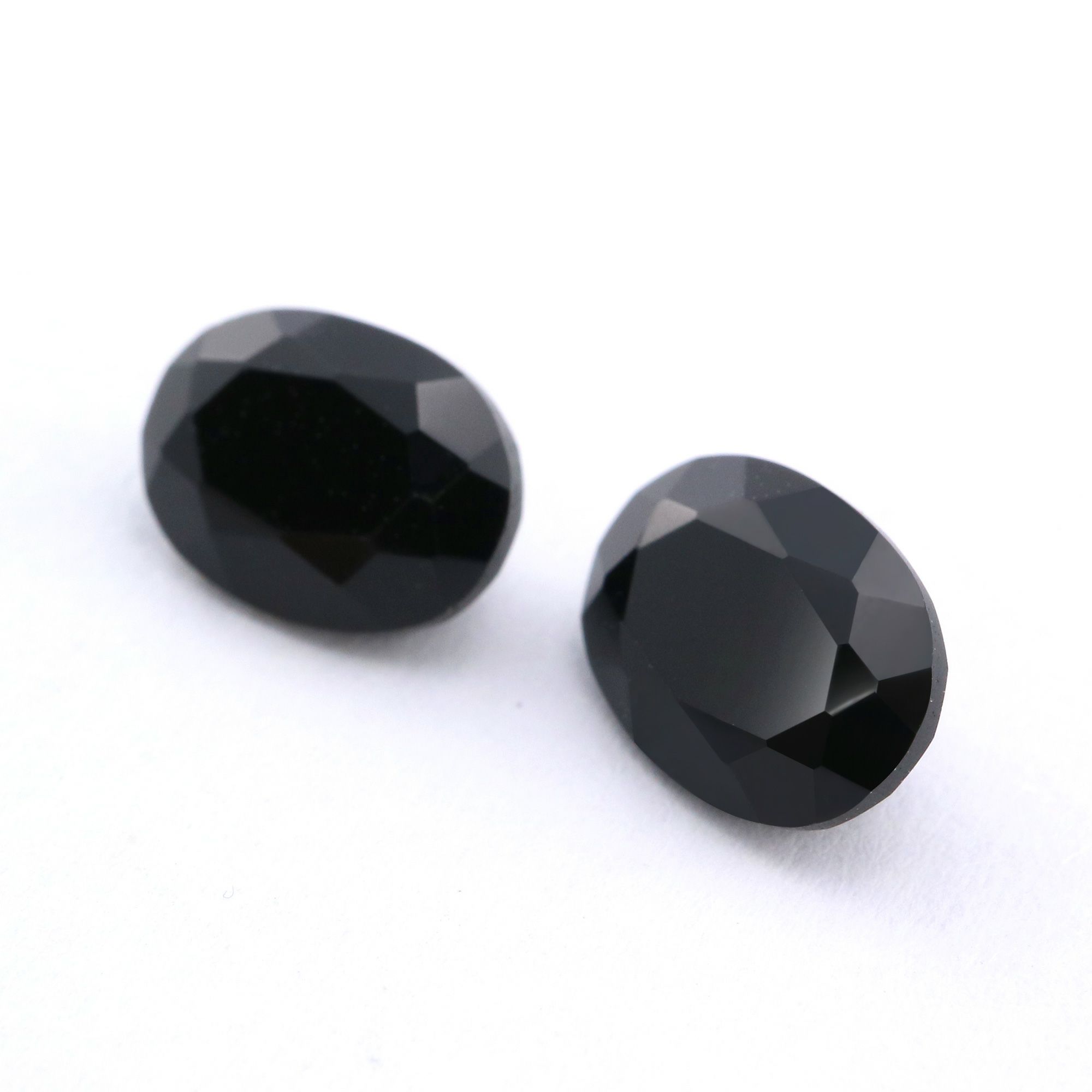 5Pcs Natural Oval Black Onyx Faceted Cut Loose Gemstone Nature Semi Precious Stone DIY Jewelry Supplies 4120129 - Click Image to Close