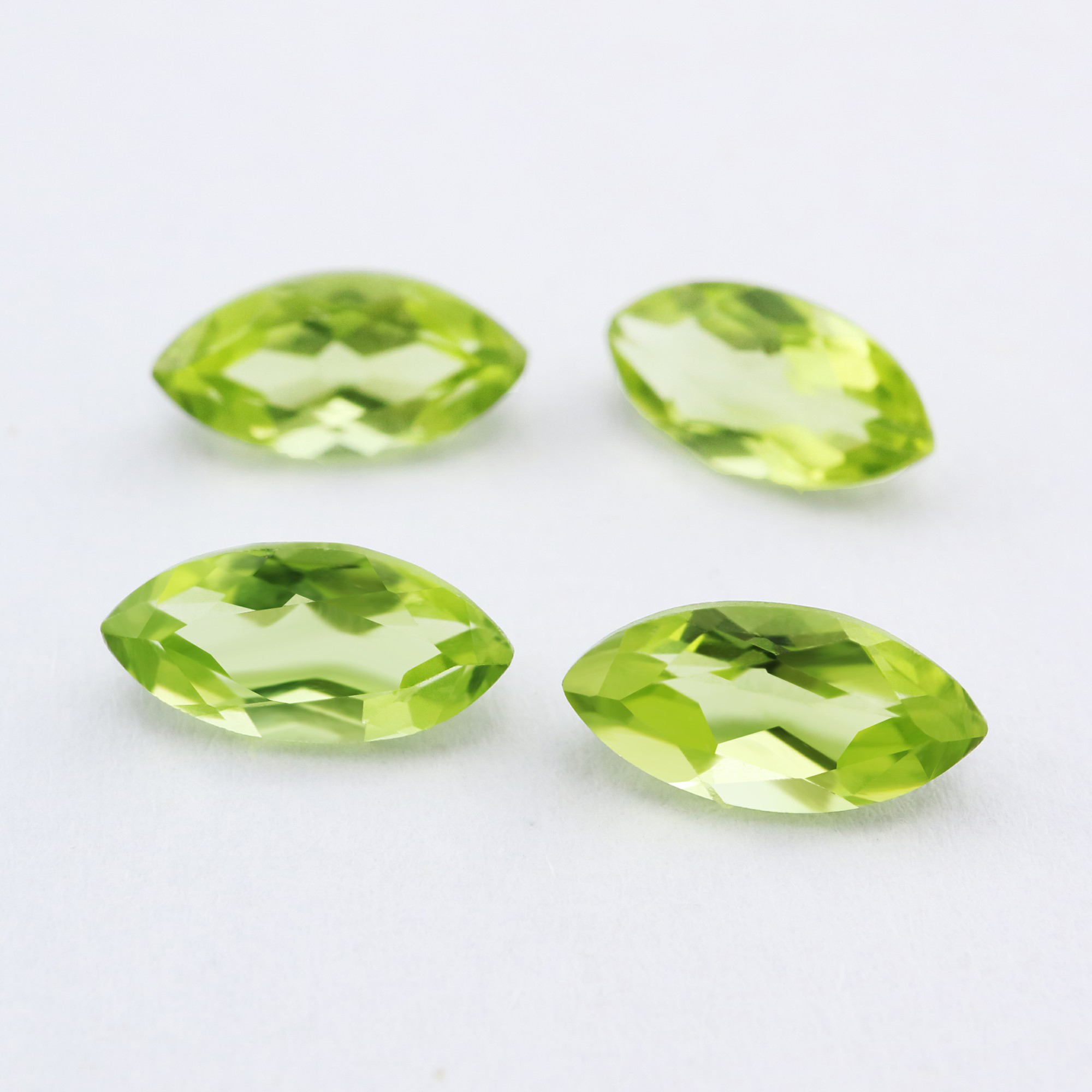 5Pcs Marquise Green Peridot August Birthstone Faceted Cut Loose Gemstone Natural Semi Precious Stone DIY Jewelry Supplies 4120130 - Click Image to Close