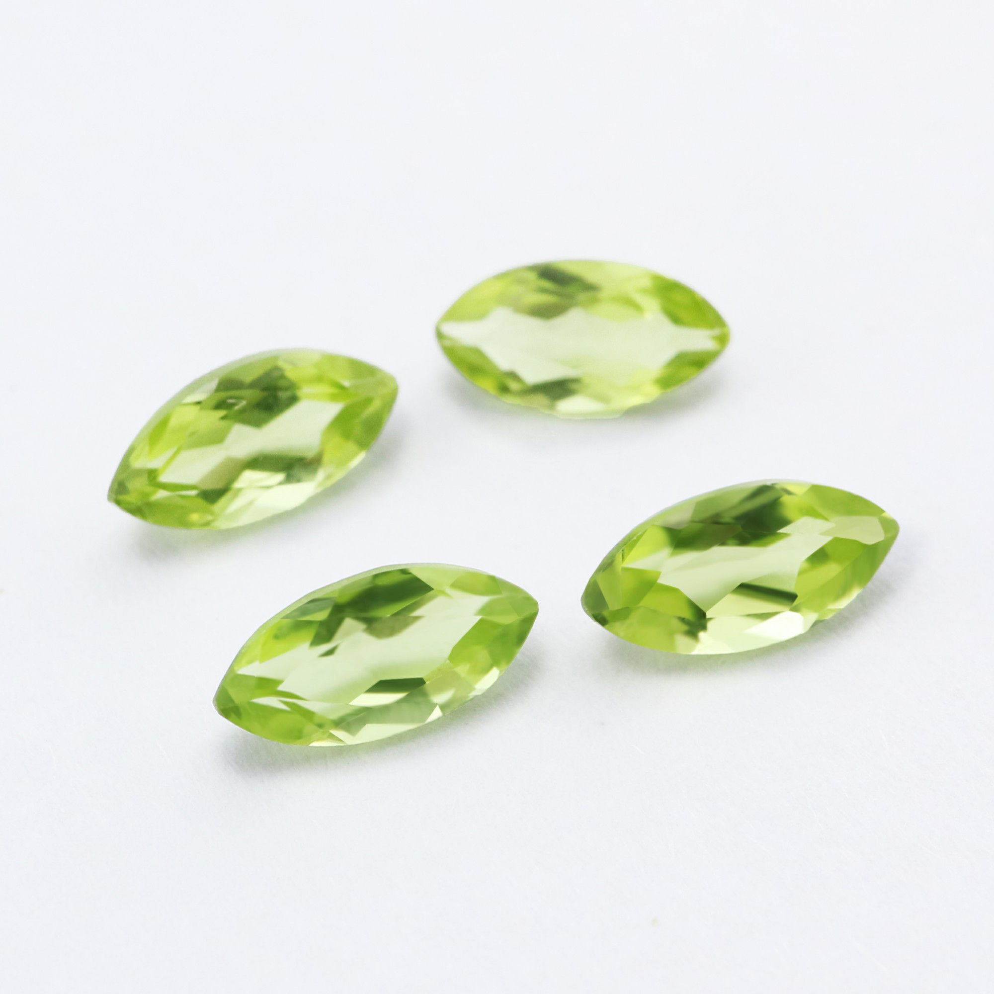 5Pcs Marquise Green Peridot August Birthstone Faceted Cut Loose Gemstone Natural Semi Precious Stone DIY Jewelry Supplies 4120130 - Click Image to Close