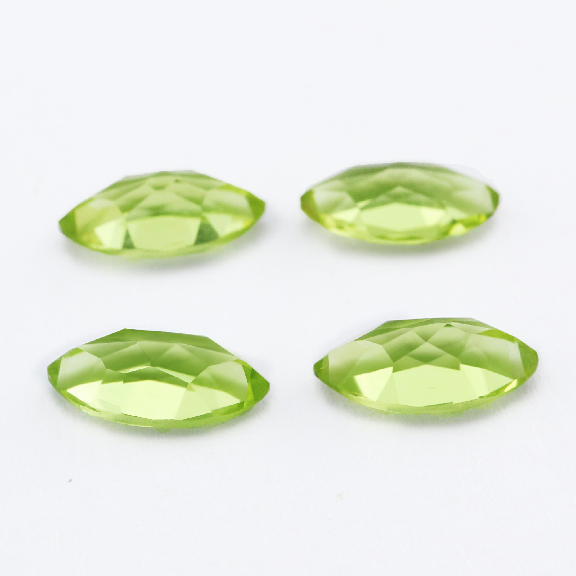 5Pcs Marquise Green Peridot August Birthstone Faceted Cut Loose Gemstone Natural Semi Precious Stone DIY Jewelry Supplies 4120130 - Click Image to Close