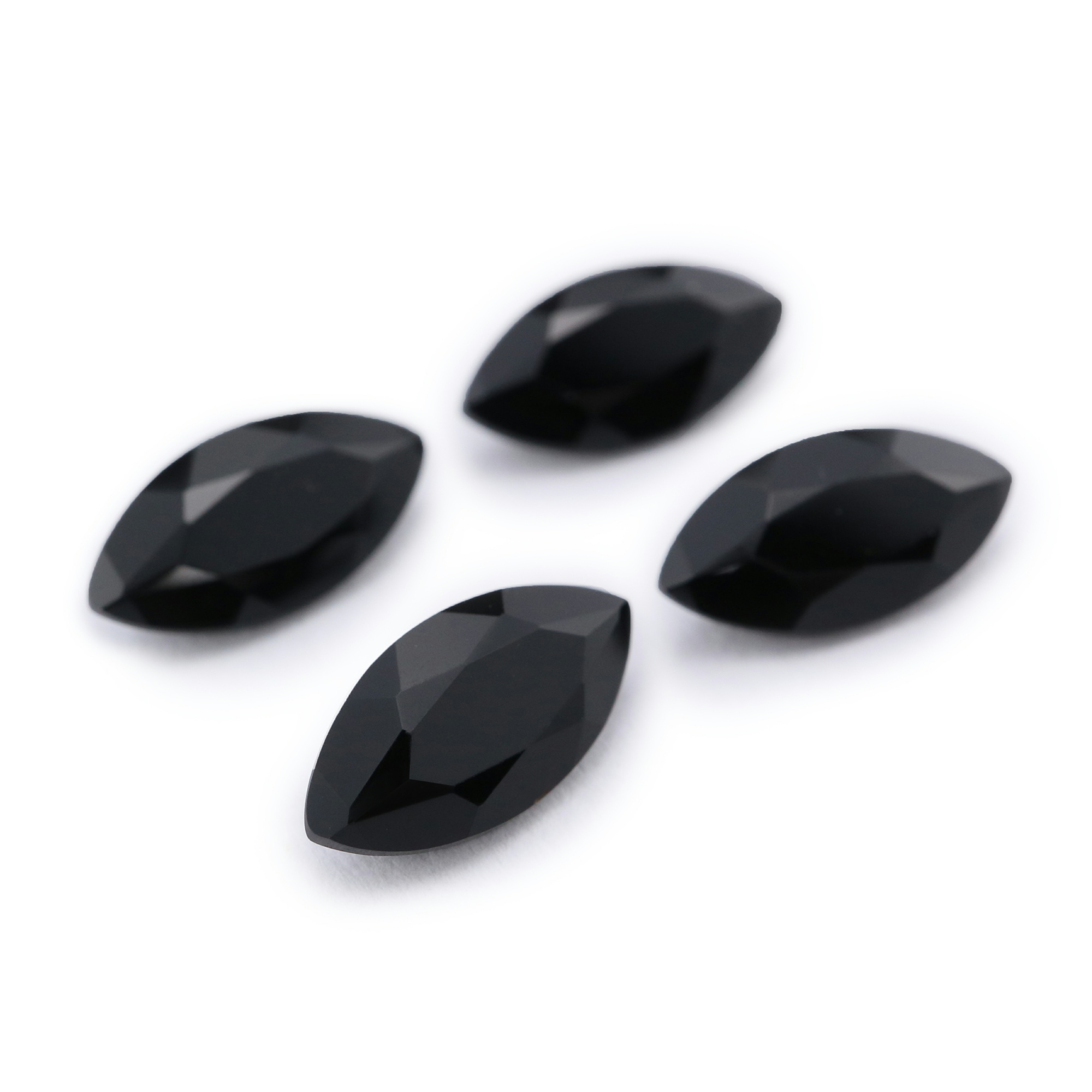5Pcs Natural Marquise Black Onyx Faceted Cut Loose Gemstone Nature Semi Precious Stone DIY Jewelry Supplies 4120132 - Click Image to Close