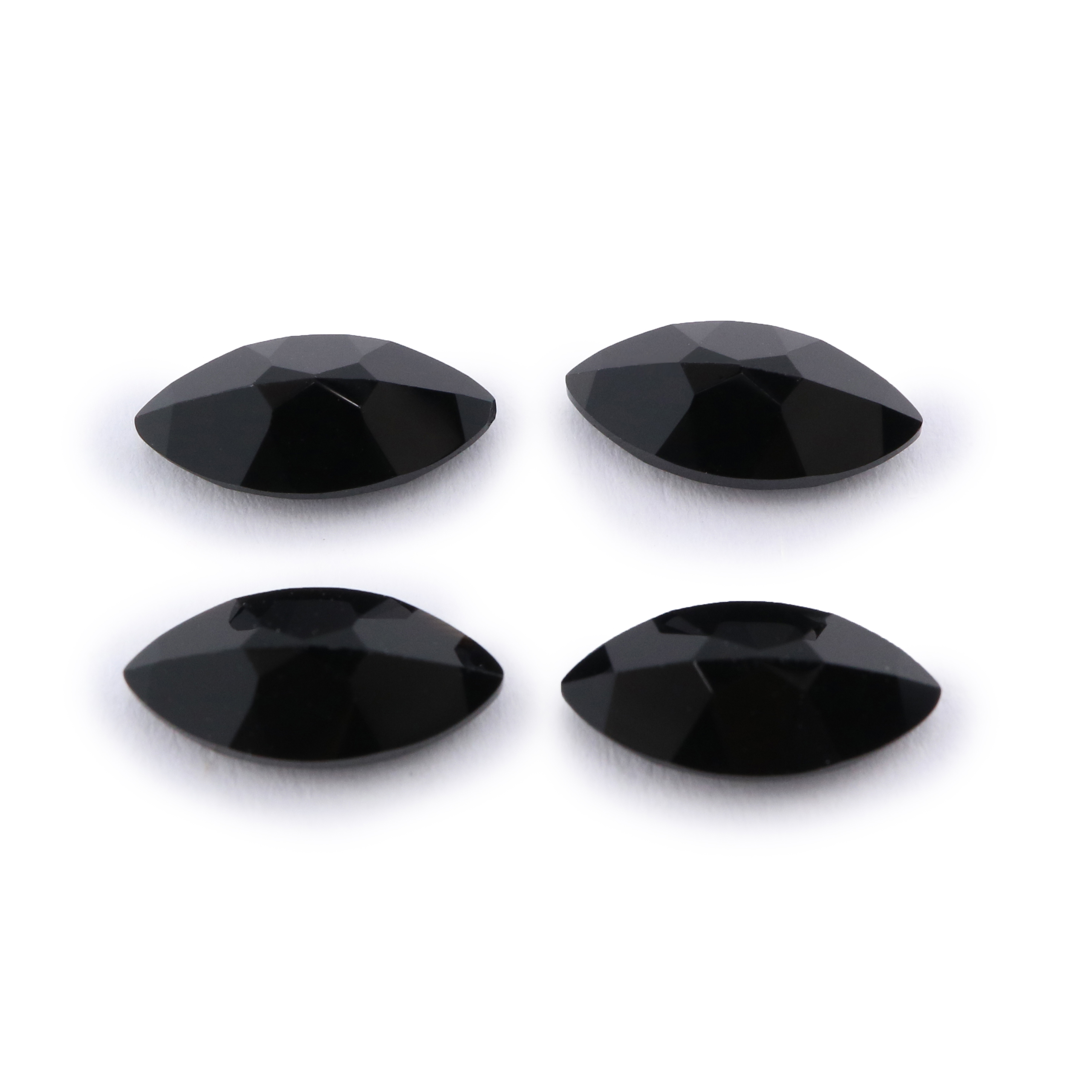 5Pcs Natural Marquise Black Onyx Faceted Cut Loose Gemstone Nature Semi Precious Stone DIY Jewelry Supplies 4120132 - Click Image to Close