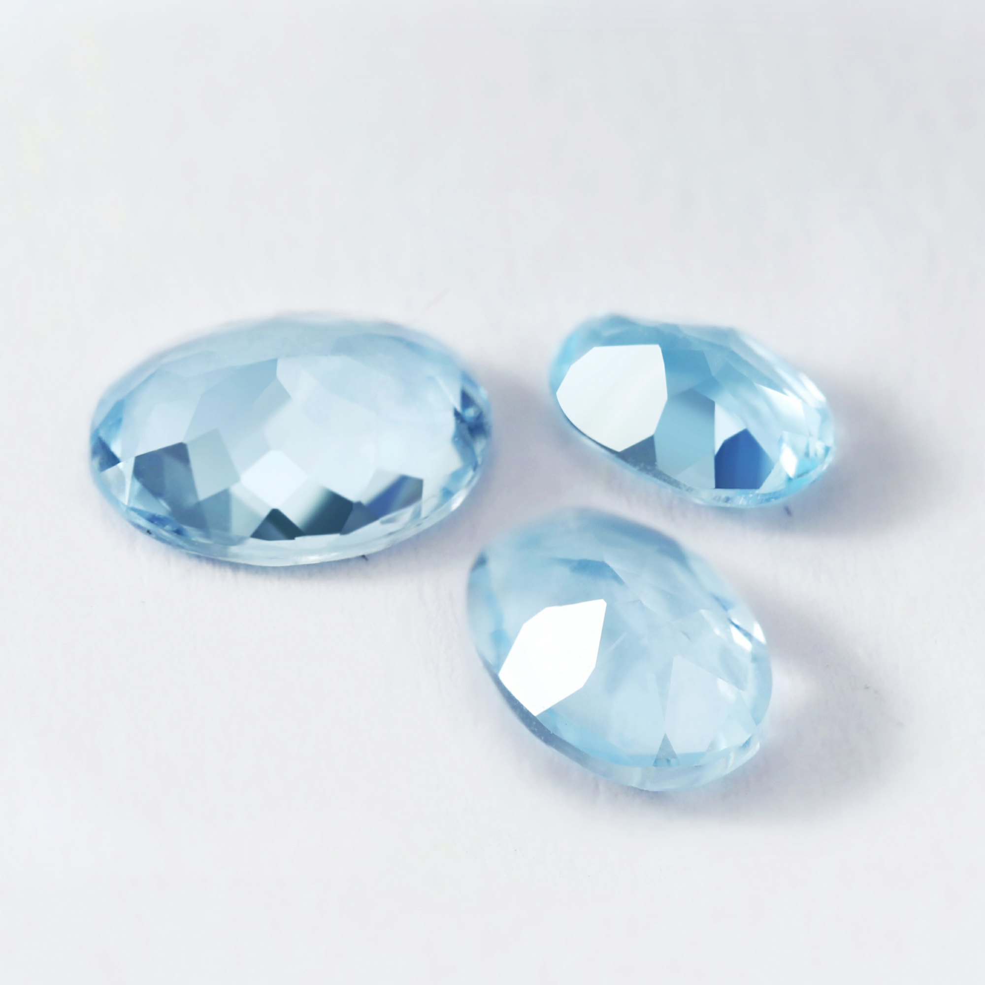 Oval Faceted Blue Nature Aquamarine Gemstone March Birthstone DIY Loose Semi Precious Gemstone DIY Jewelry Supplies 4120136 - Click Image to Close