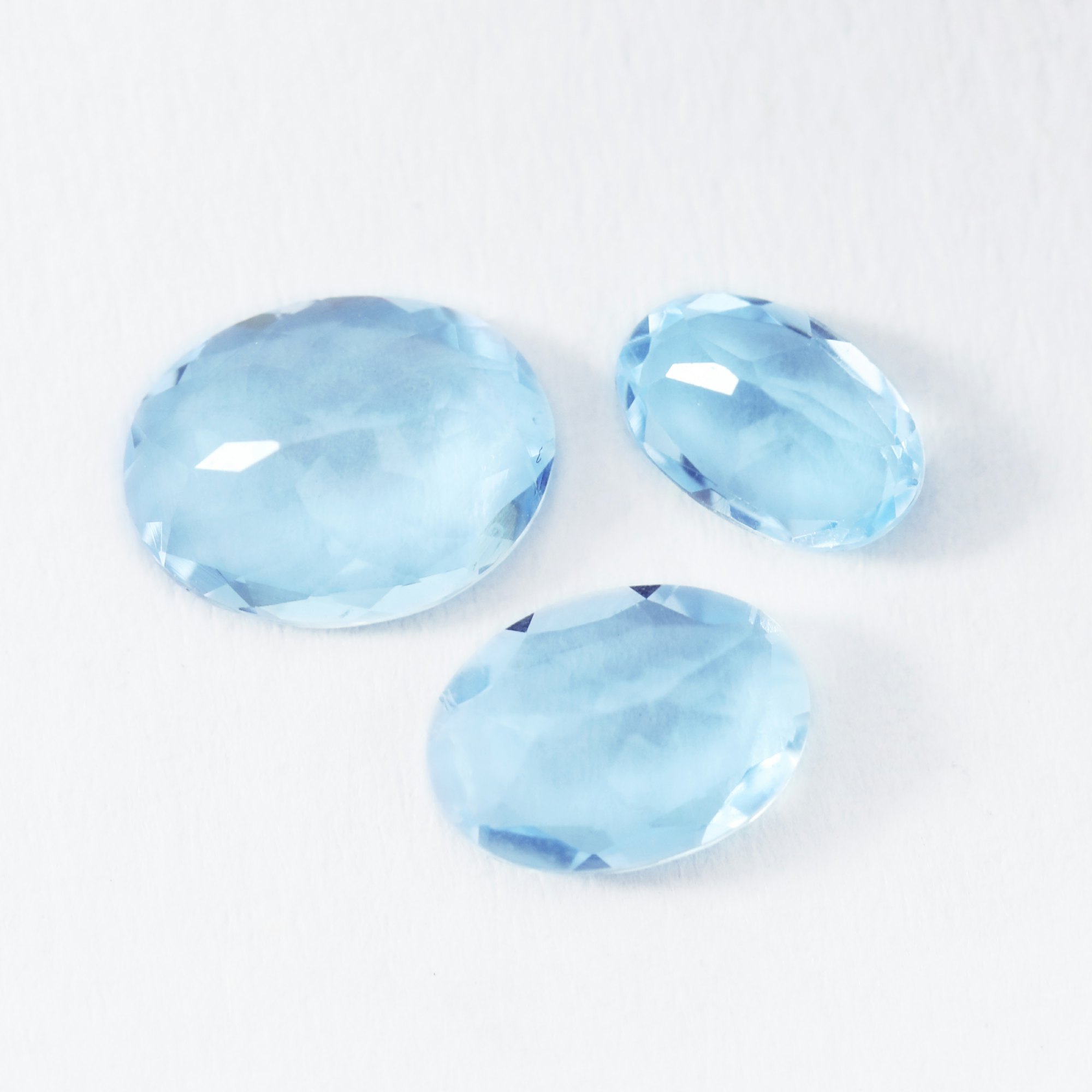 Oval Faceted Blue Nature Aquamarine Gemstone March Birthstone DIY Loose Semi Precious Gemstone DIY Jewelry Supplies 4120136 - Click Image to Close