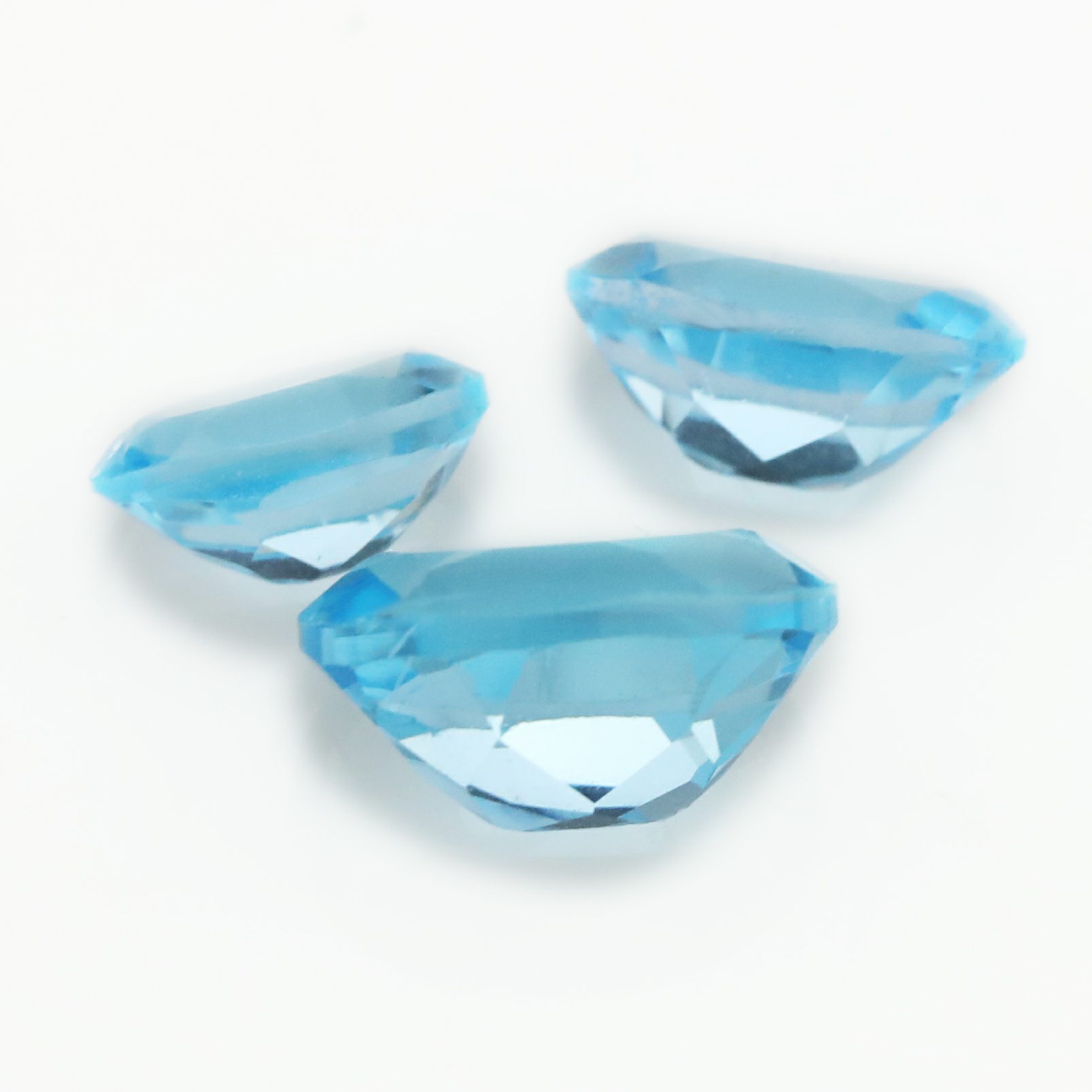 1Pcs Oval Faceted Swiss Blue Topaz Nature October Birthstone DIY Loose Gemstone Supplies 4120140 - Click Image to Close