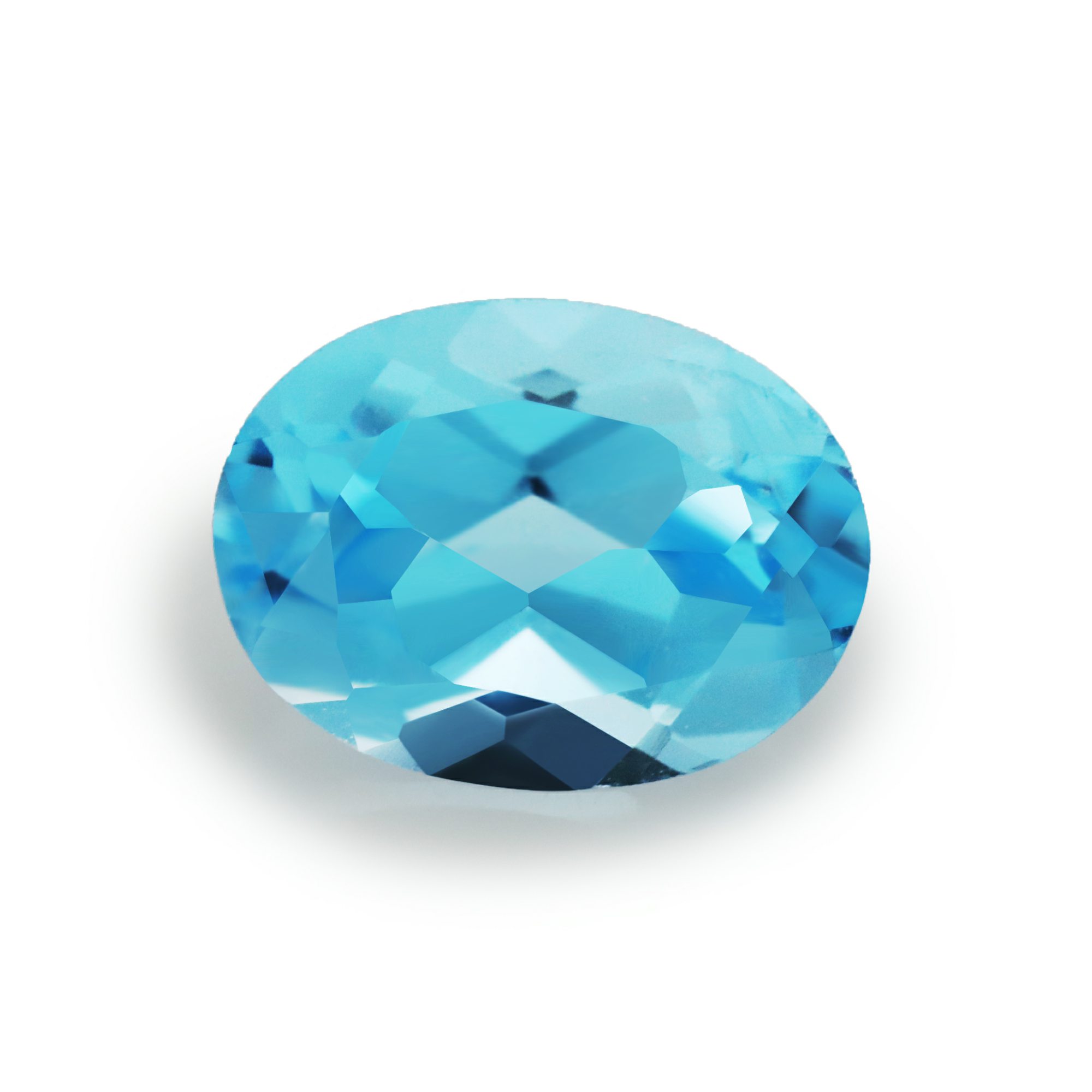 1Pcs Oval Faceted Swiss Blue Topaz Nature October Birthstone DIY Loose Gemstone Supplies 4120140 - Click Image to Close