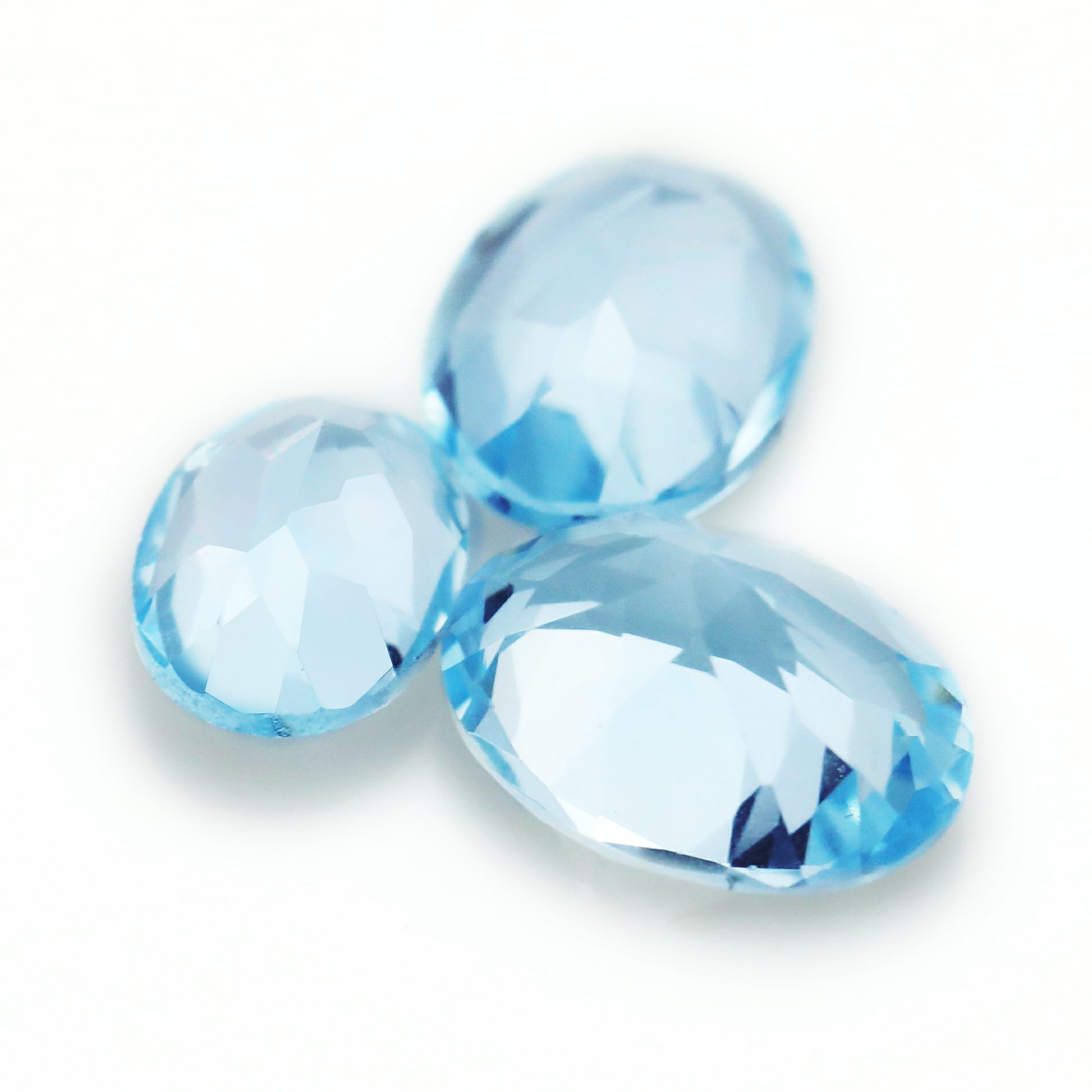1Pcs Oval Faceted Sky Blue Topaz Nature October Birthstone DIY Loose Gemstone Supplies 4120141 - Click Image to Close