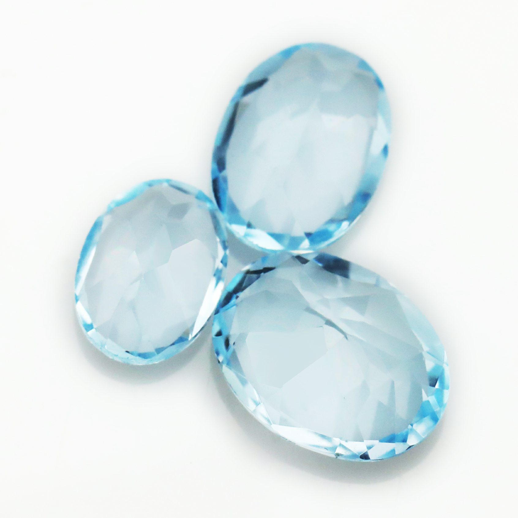 1Pcs Oval Faceted Sky Blue Topaz Nature October Birthstone DIY Loose Gemstone Supplies 4120141 - Click Image to Close