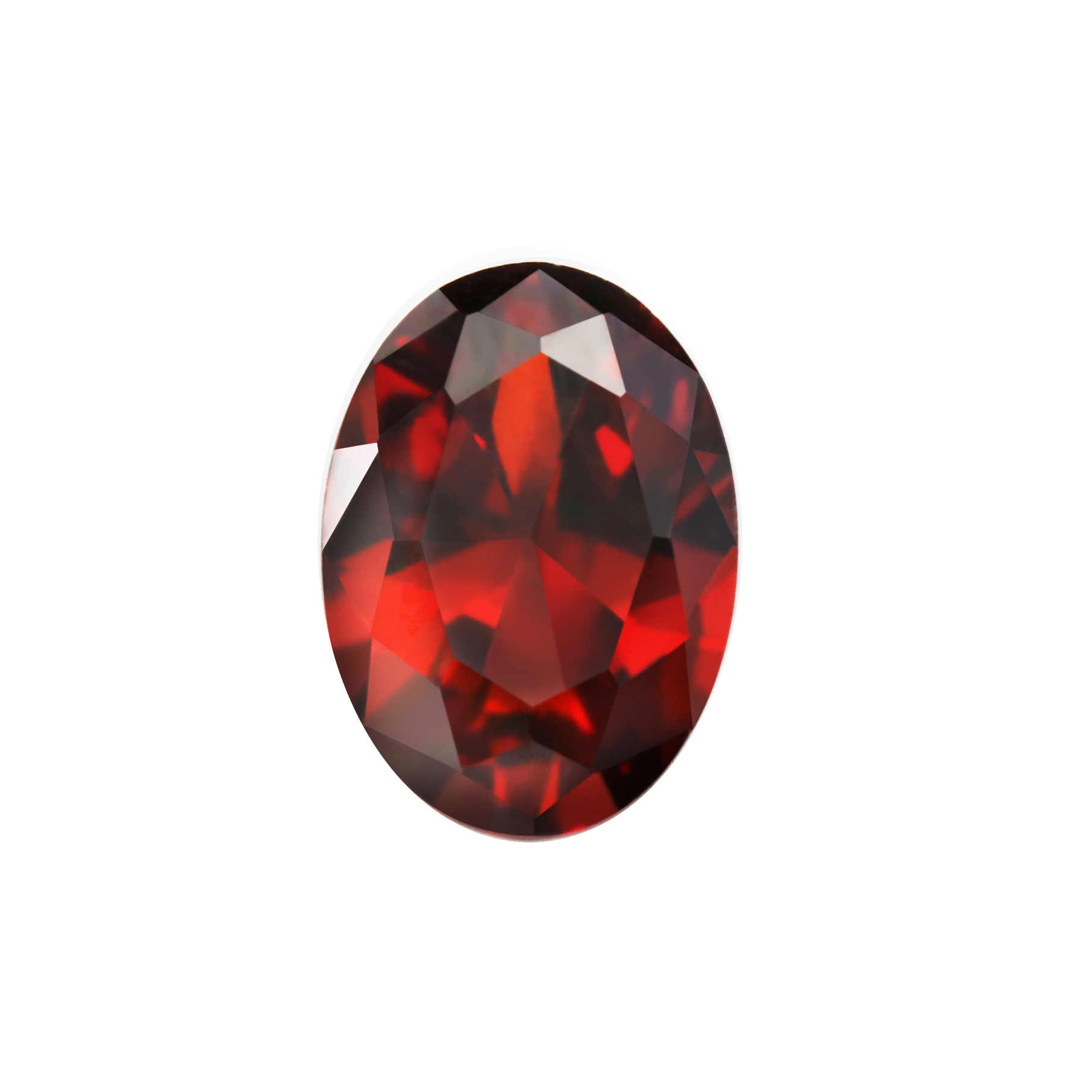 5Pcs January February April June August October November Imitation Garnet Birthstone Oval Faceted Cubic Zirconia CZ Stone DIY Loose Stone Supplies 4120142-1 - Click Image to Close