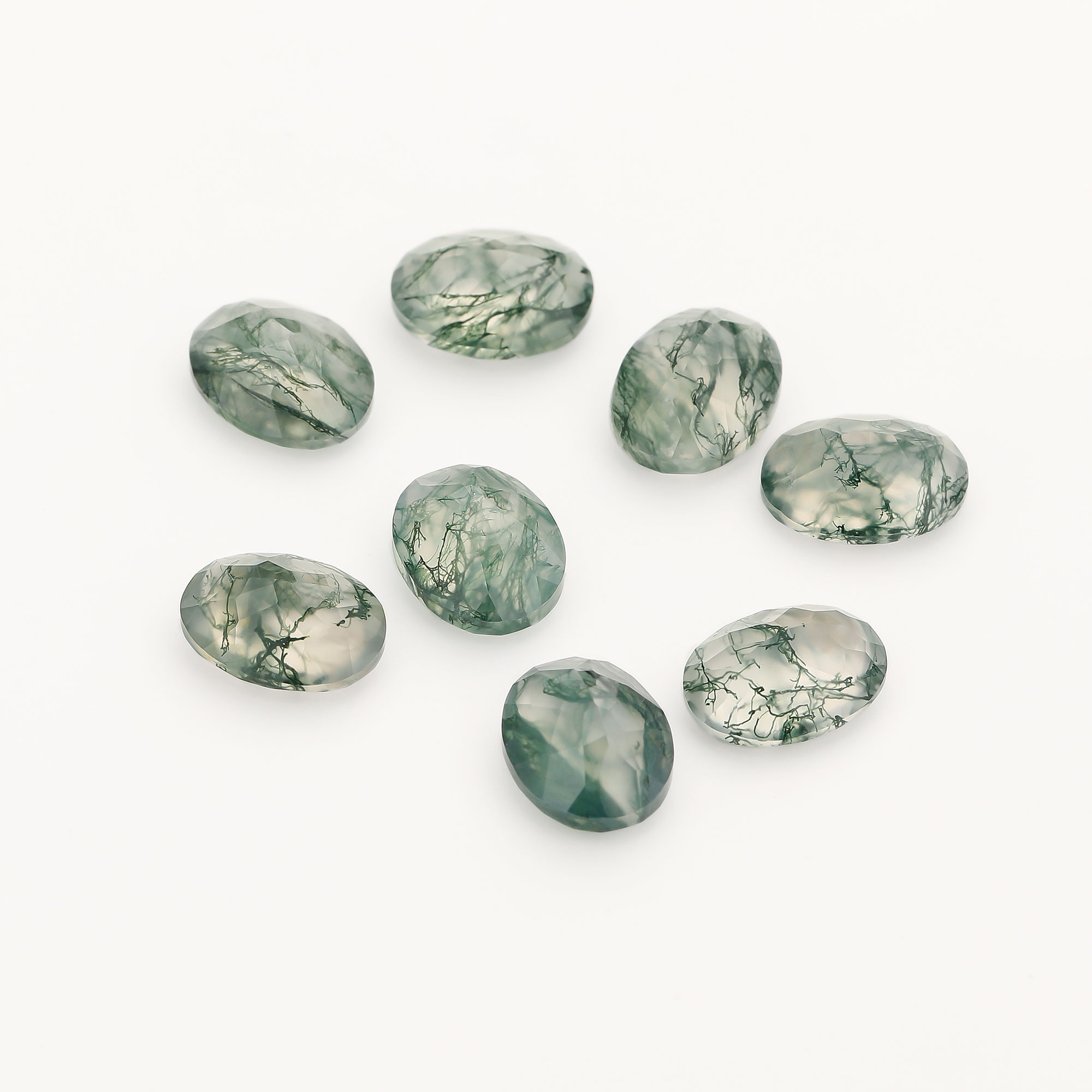 1Pcs 7x9MM Green Moss Agate Oval Faceted Nature Stone,Semi-precious Gemstone,Unique Gemstone,DIY Jewelry Supplies 4120143 - Click Image to Close