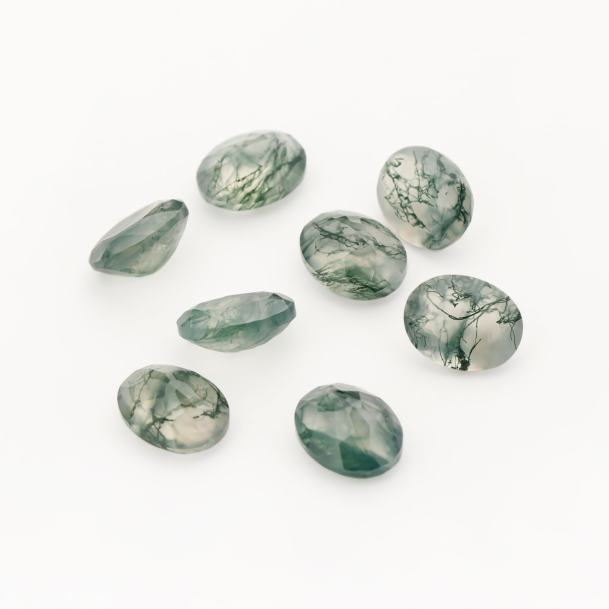 1Pcs 7x9MM Green Moss Agate Oval Faceted Nature Stone,Semi-precious Gemstone,Unique Gemstone,DIY Jewelry Supplies 4120143 - Click Image to Close