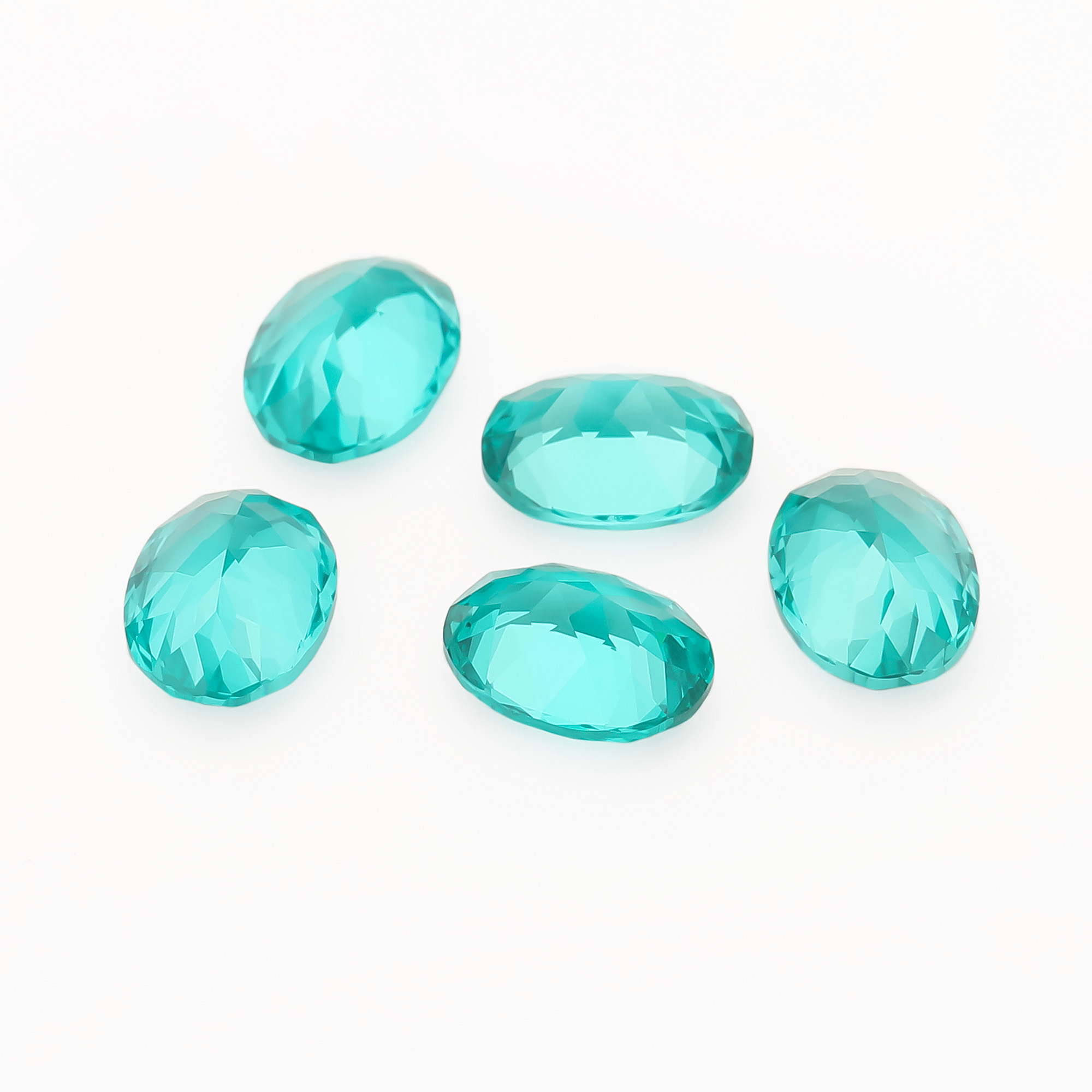 1Pcs 6x8MM Simulated Paraíba Oval Faceted Stone,Green Blue Stone,Unique Gemstone,Loose Stone,DIY Jewelry Supplies 4120146 - Click Image to Close