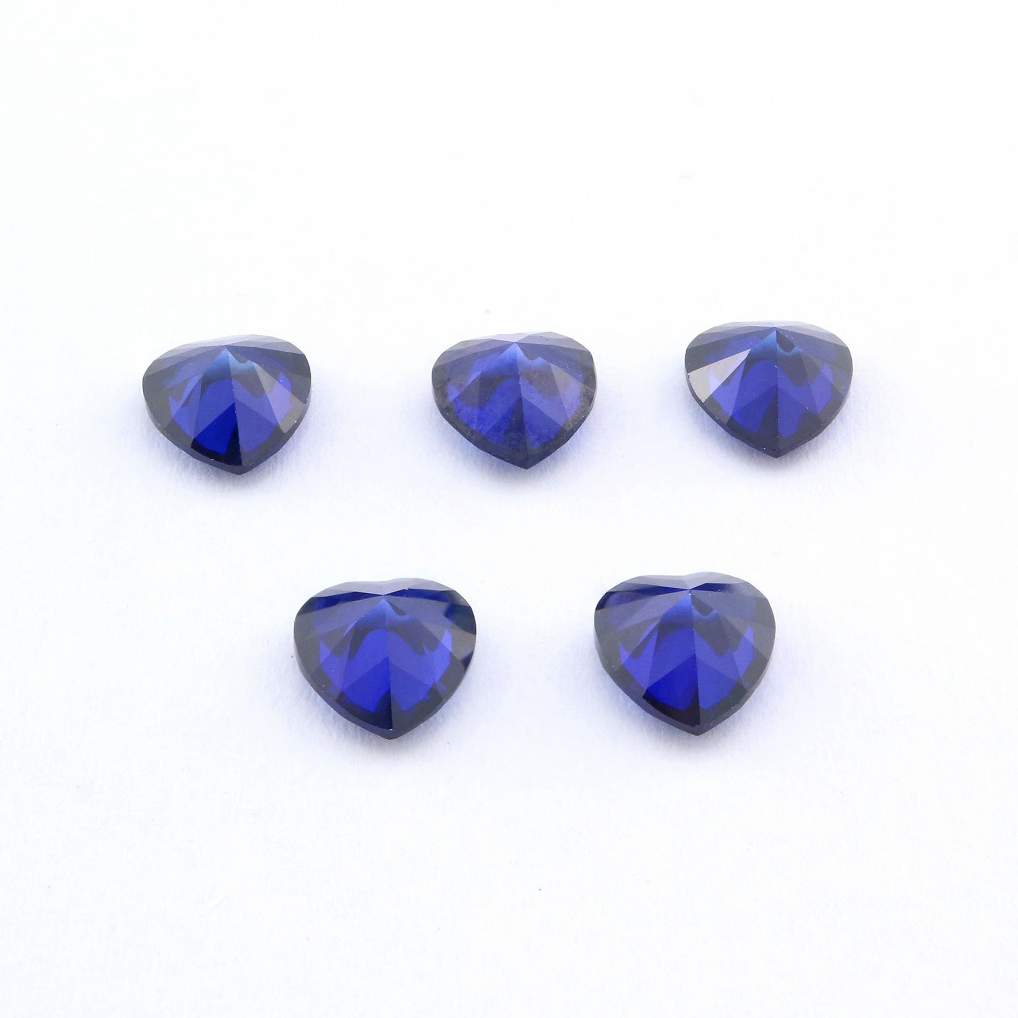 1Pcs Lab Created Heart Sapphire September Birthstone Blue Faceted Loose Gemstone DIY Jewelry Supplies 4130013 - Click Image to Close