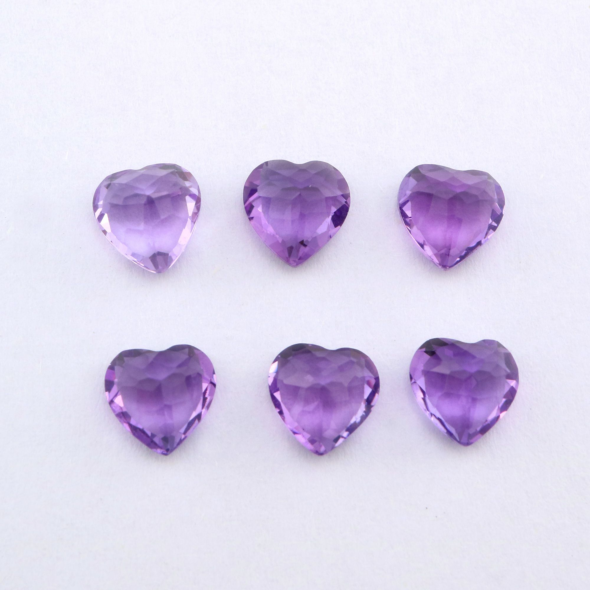 1Pcs Heart Purple Amethyst February Birthstone Faceted Cut Loose Gemstone Nature Semi Precious Stone DIY Jewelry Supplies 4130015 - Click Image to Close