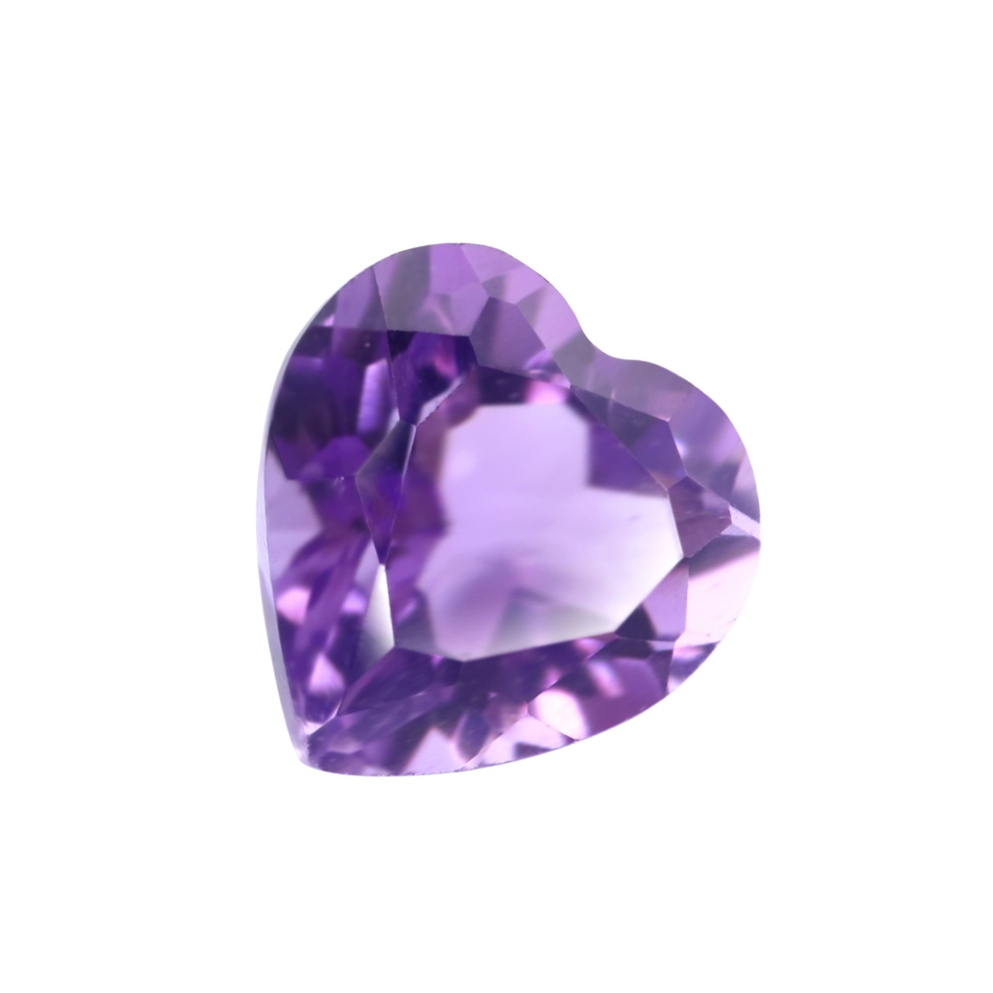 1Pcs Heart Purple Amethyst February Birthstone Faceted Cut Loose Gemstone Nature Semi Precious Stone DIY Jewelry Supplies 4130015 - Click Image to Close