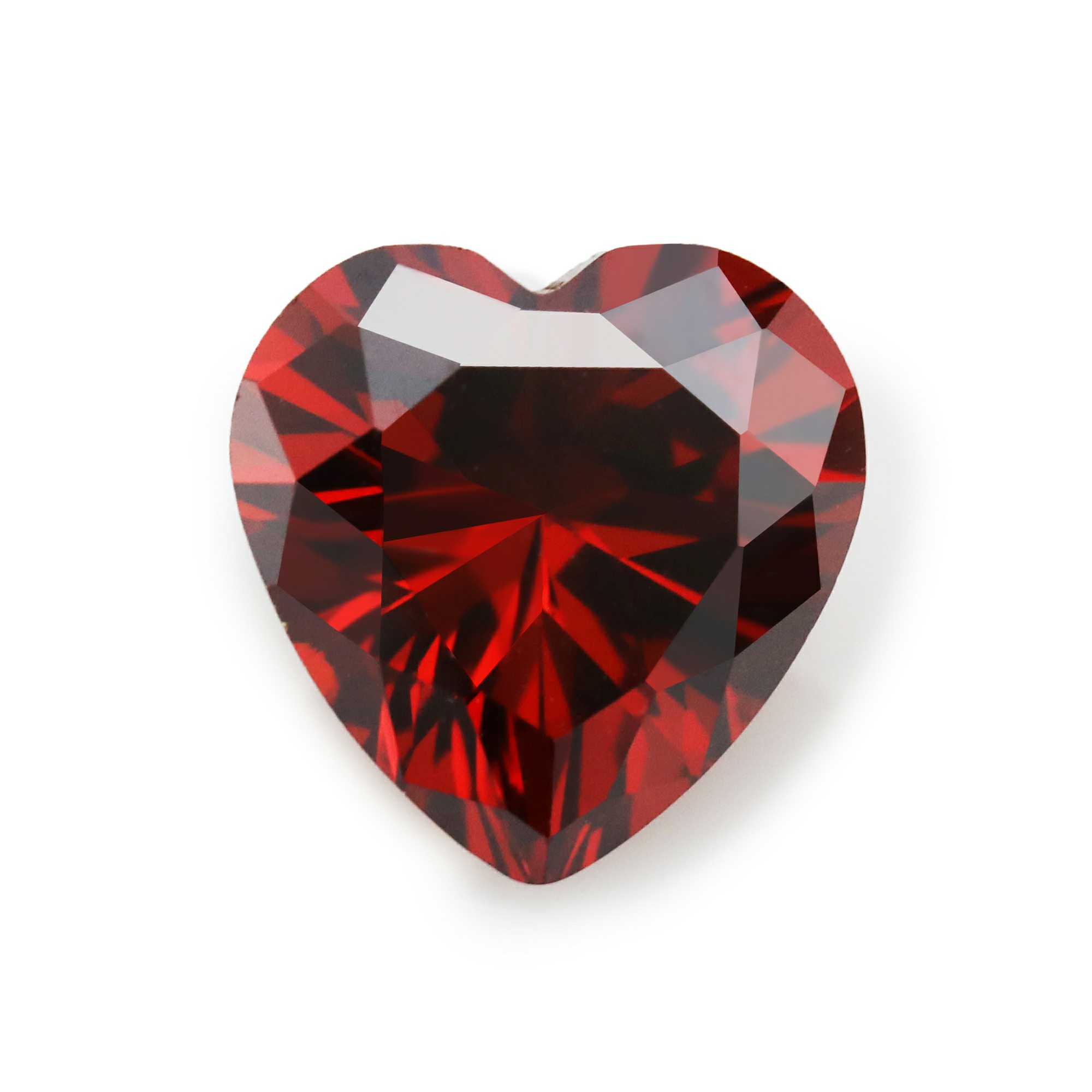 5Pcs January February April June August October November Birthstone Heart Faceted Cubic Zirconia CZ Stone DIY Loose Stone Supplies 4130020-1