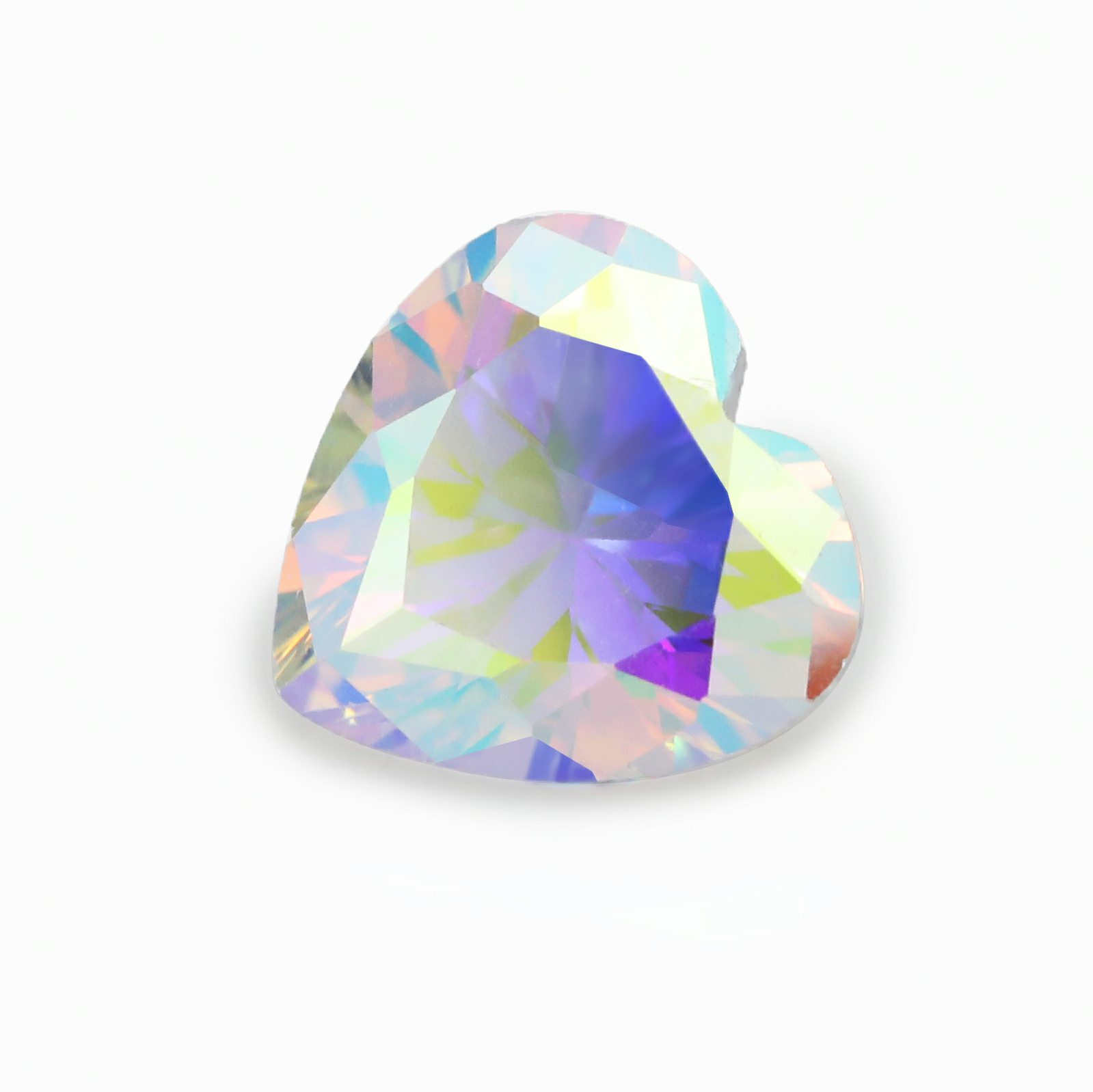 5Pcs January February April June August October November Birthstone Heart Faceted Cubic Zirconia CZ Stone DIY Loose Stone Supplies 4130020-1